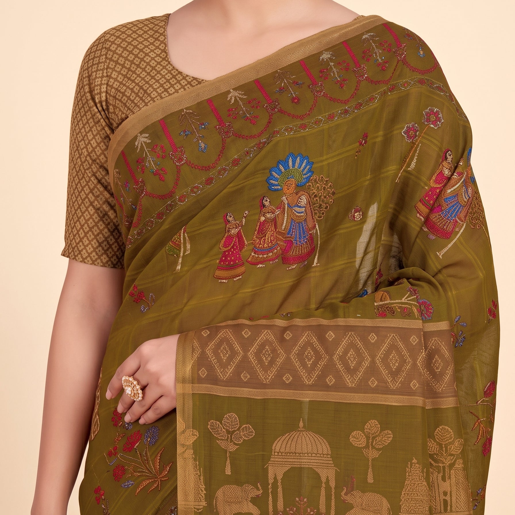 Shared pallu close-up [sku:KN-70084]