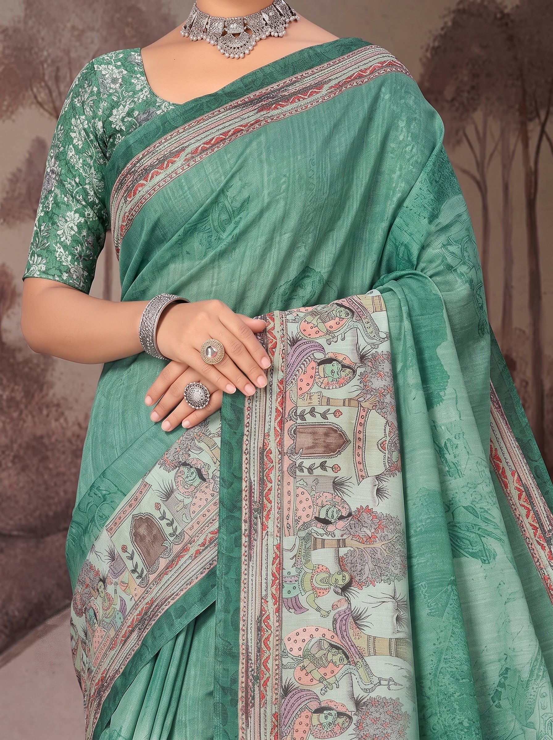 Shared pallu close-up [sku:KN-68407]