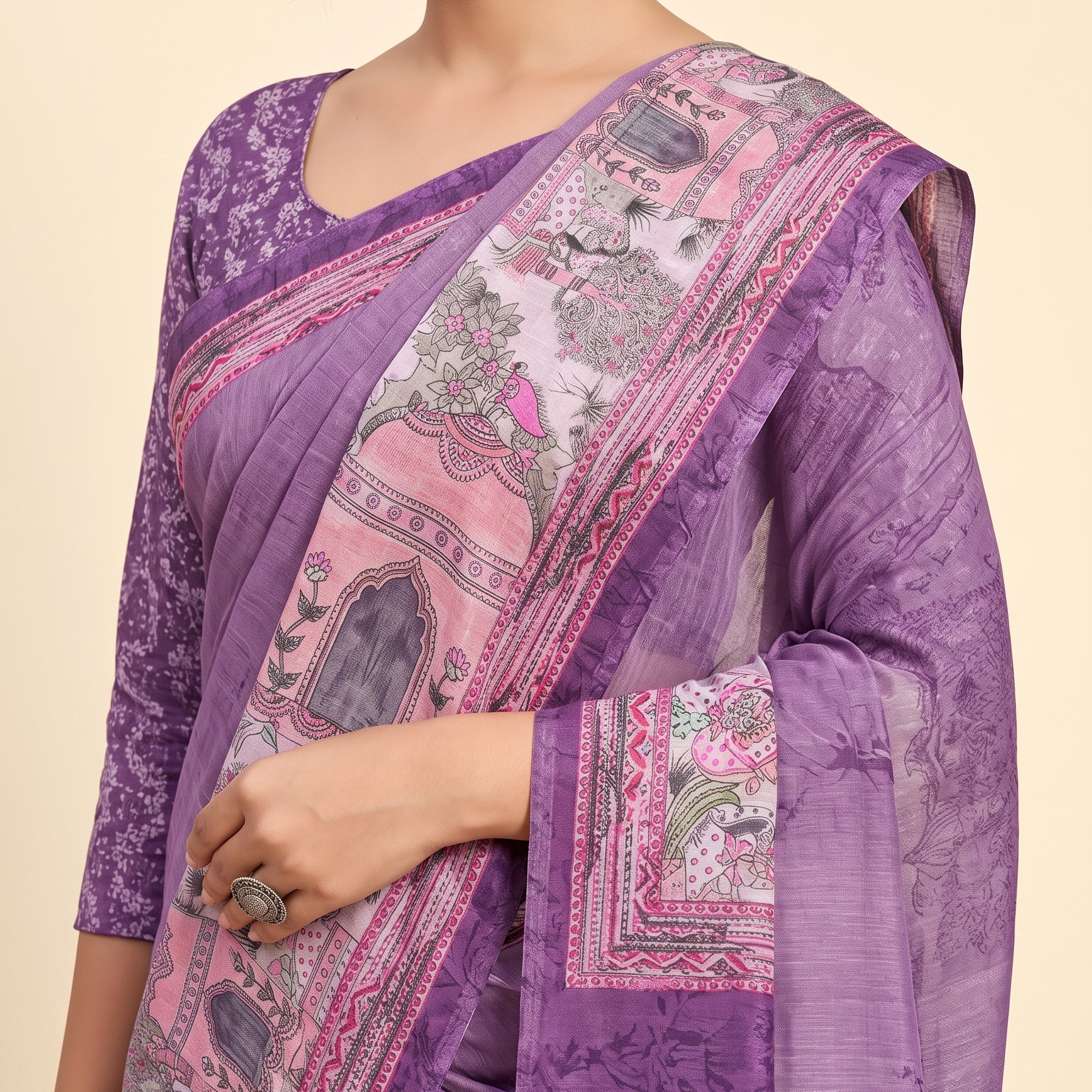 Shared pallu close-up [sku:KN-68410]