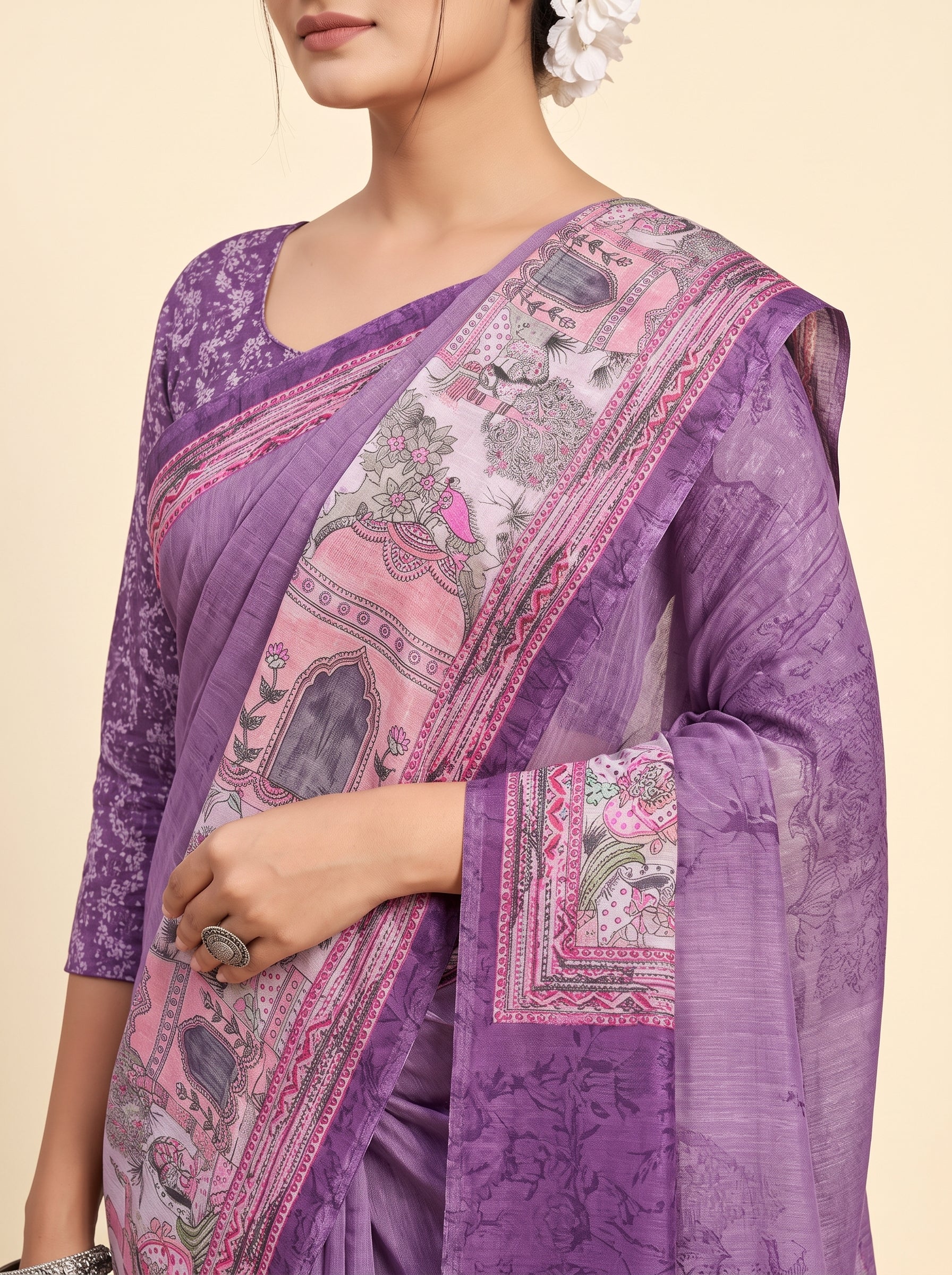 Shared pallu close-up [sku:KN-68410]