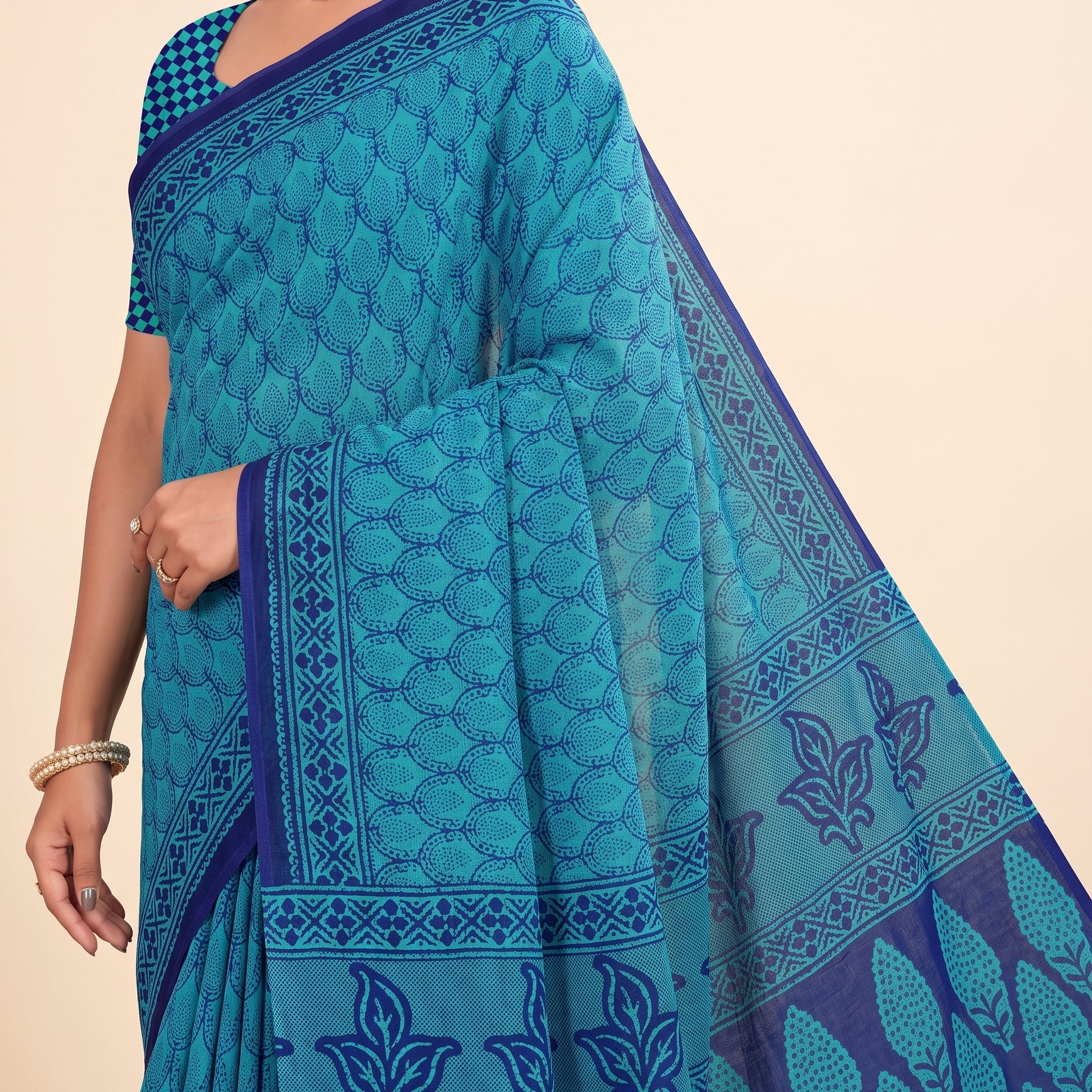 Shared pallu close-up [sku:KN-55044]