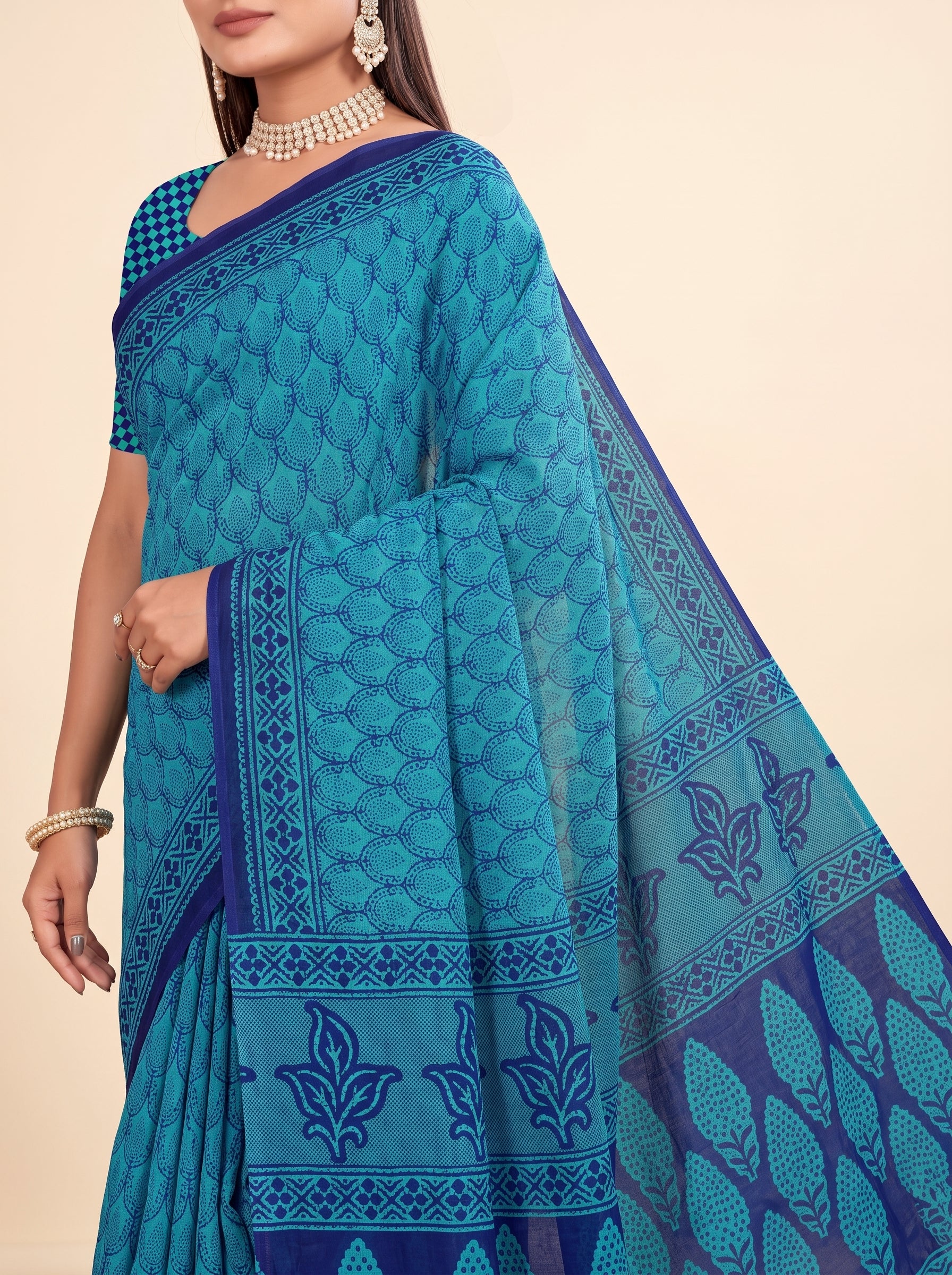 Shared pallu close-up [sku:KN-55044]
