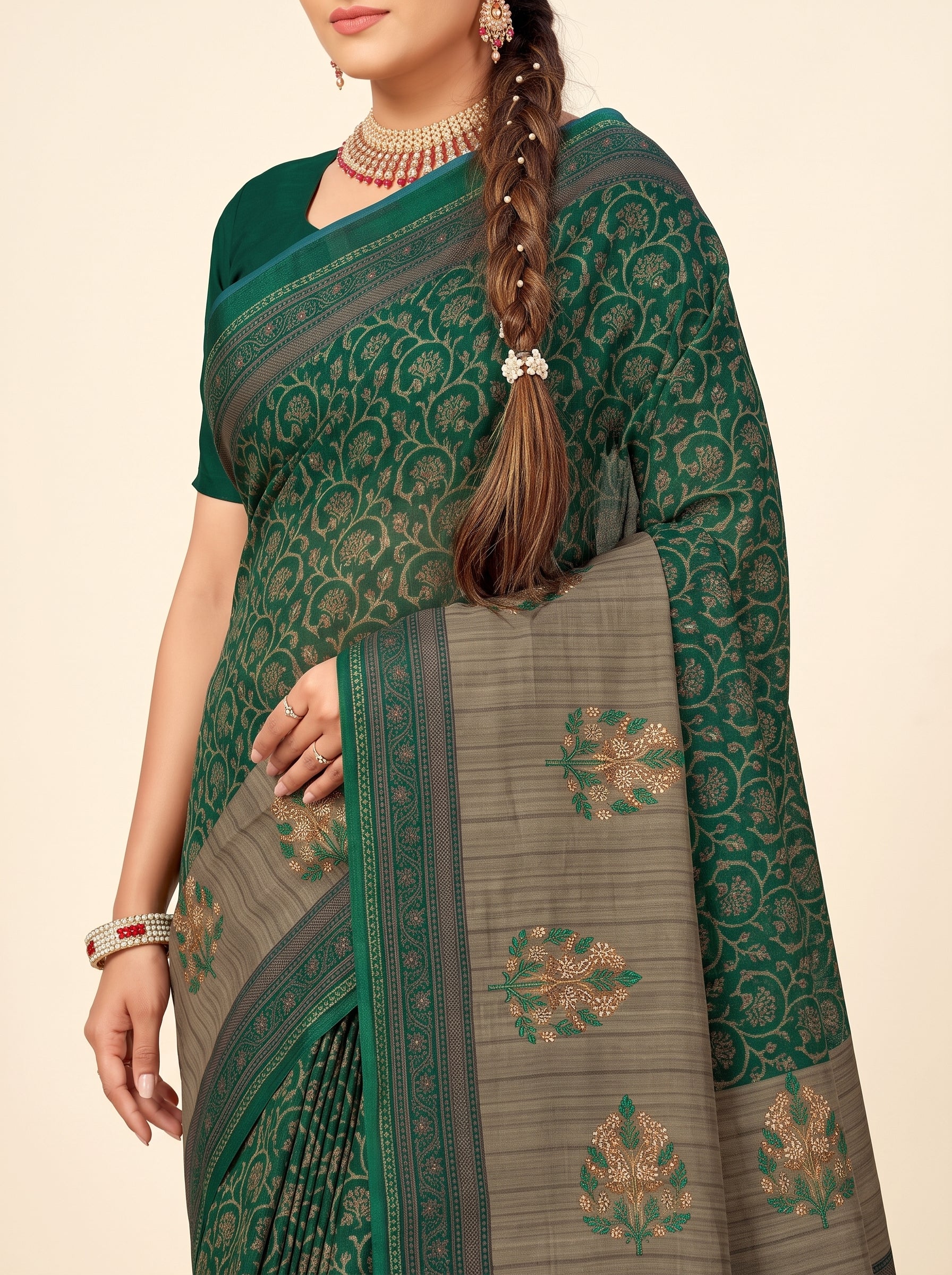 Shared pallu close-up [sku:D.NO.36071]