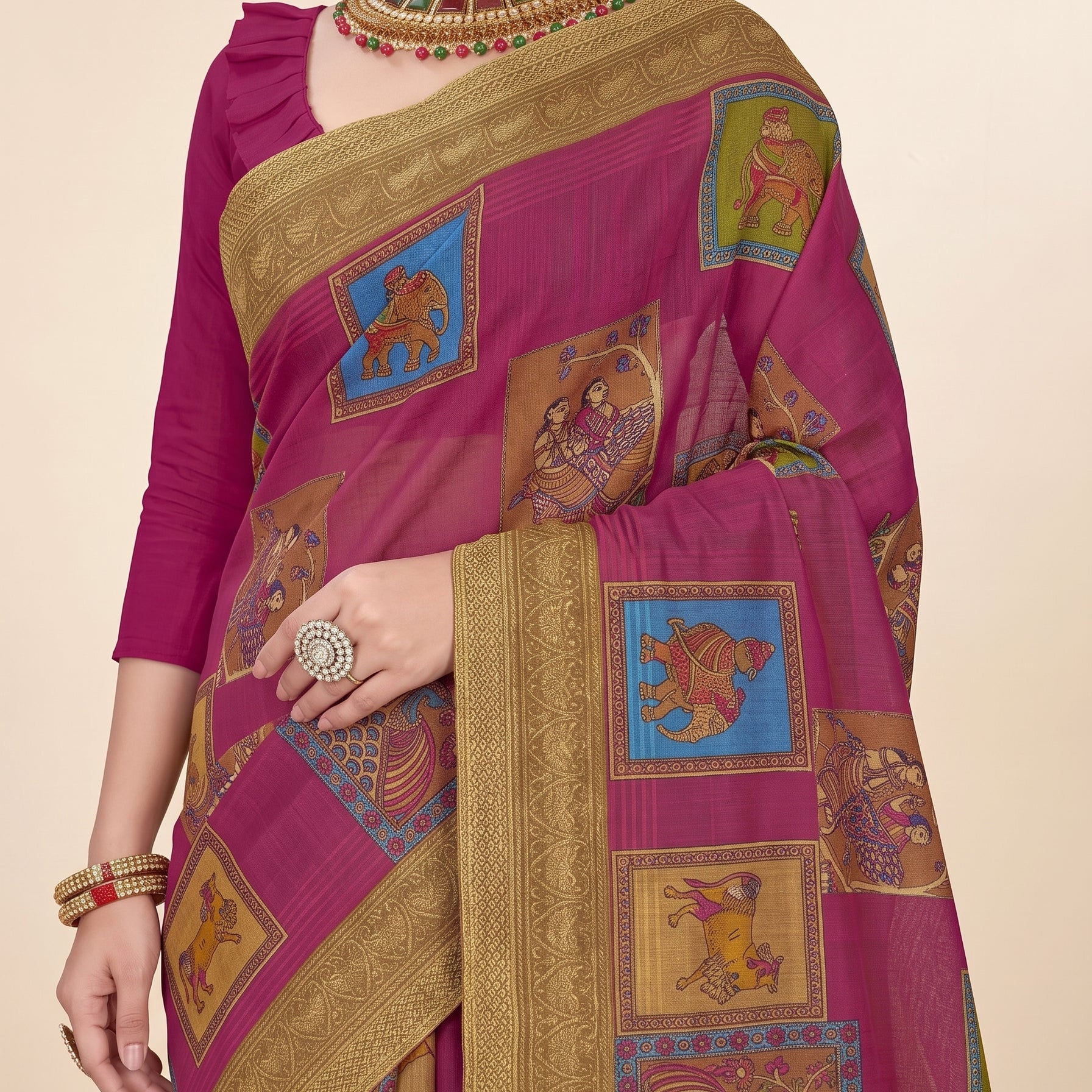 Shared pallu close-up [sku:BV-25360]