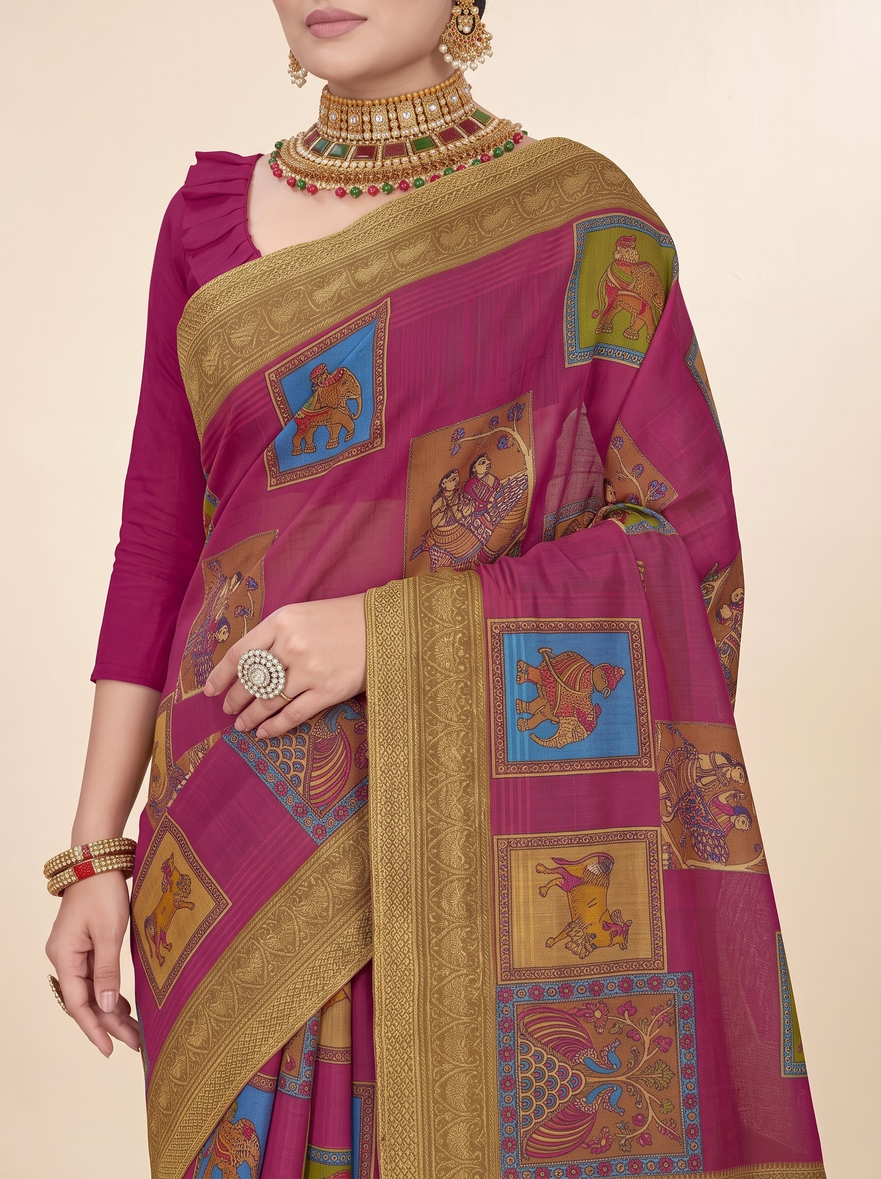 Shared pallu close-up [sku:BV-25360]