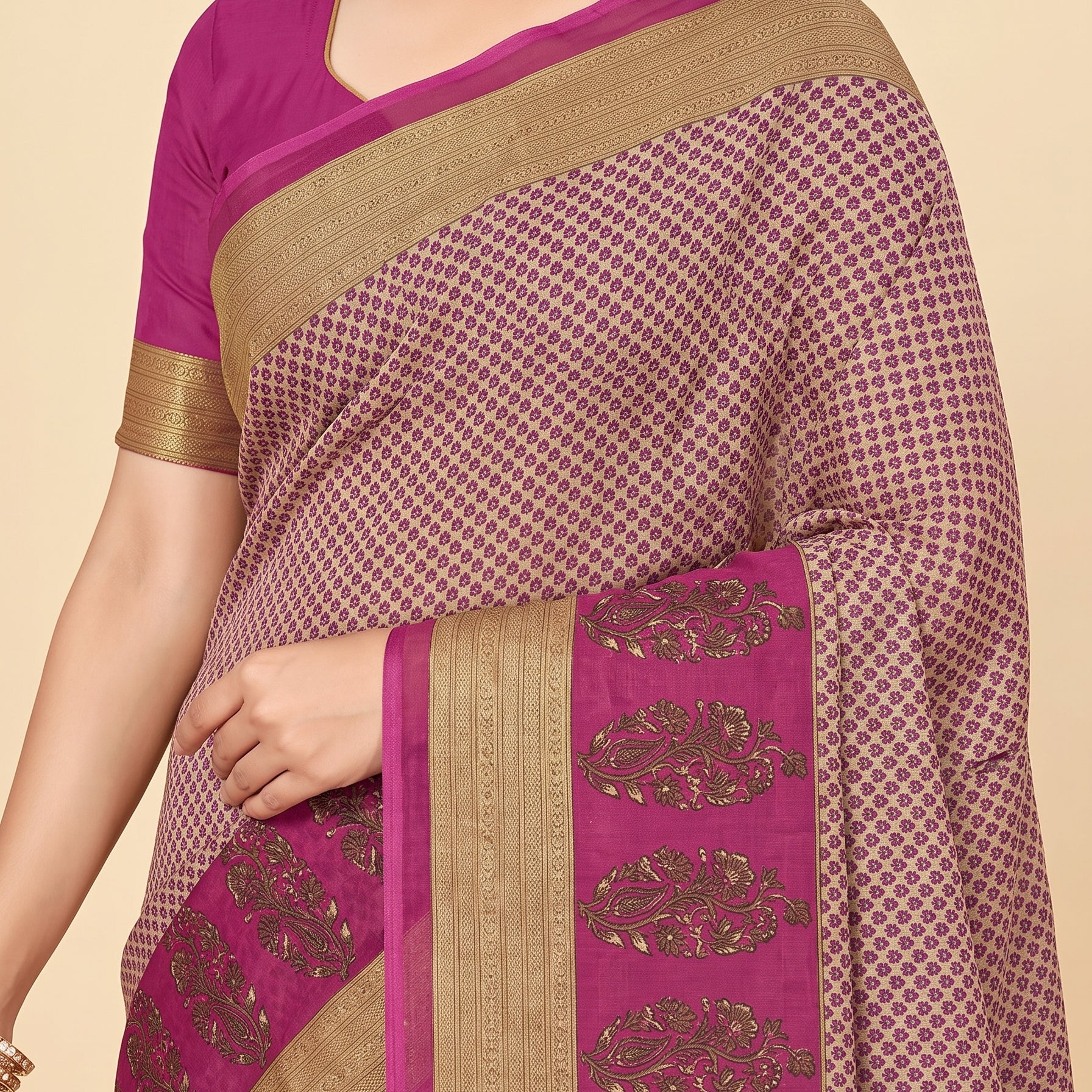 Shared pallu close-up [sku:KN-68765]