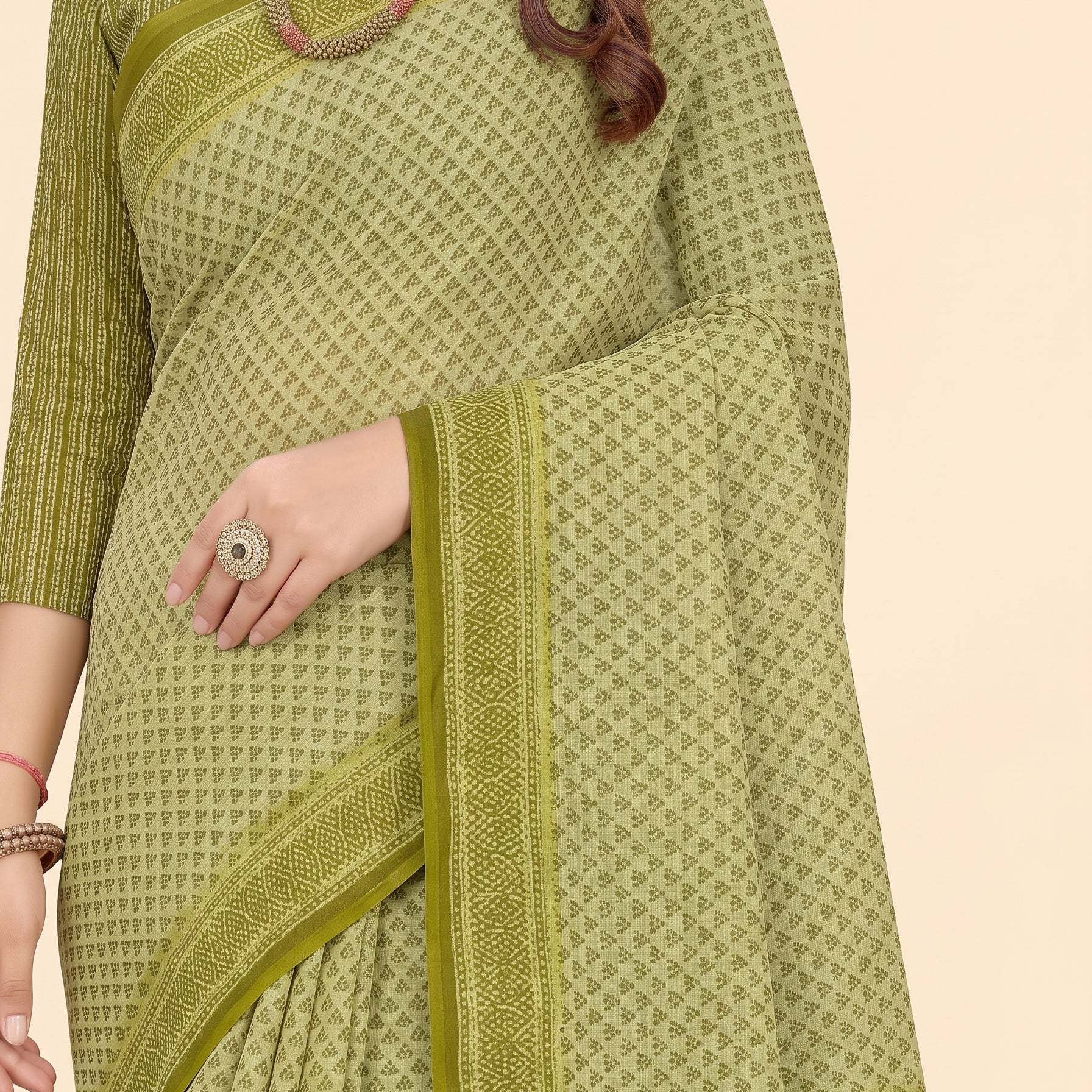 Shared pallu close-up [sku:KN-9882]