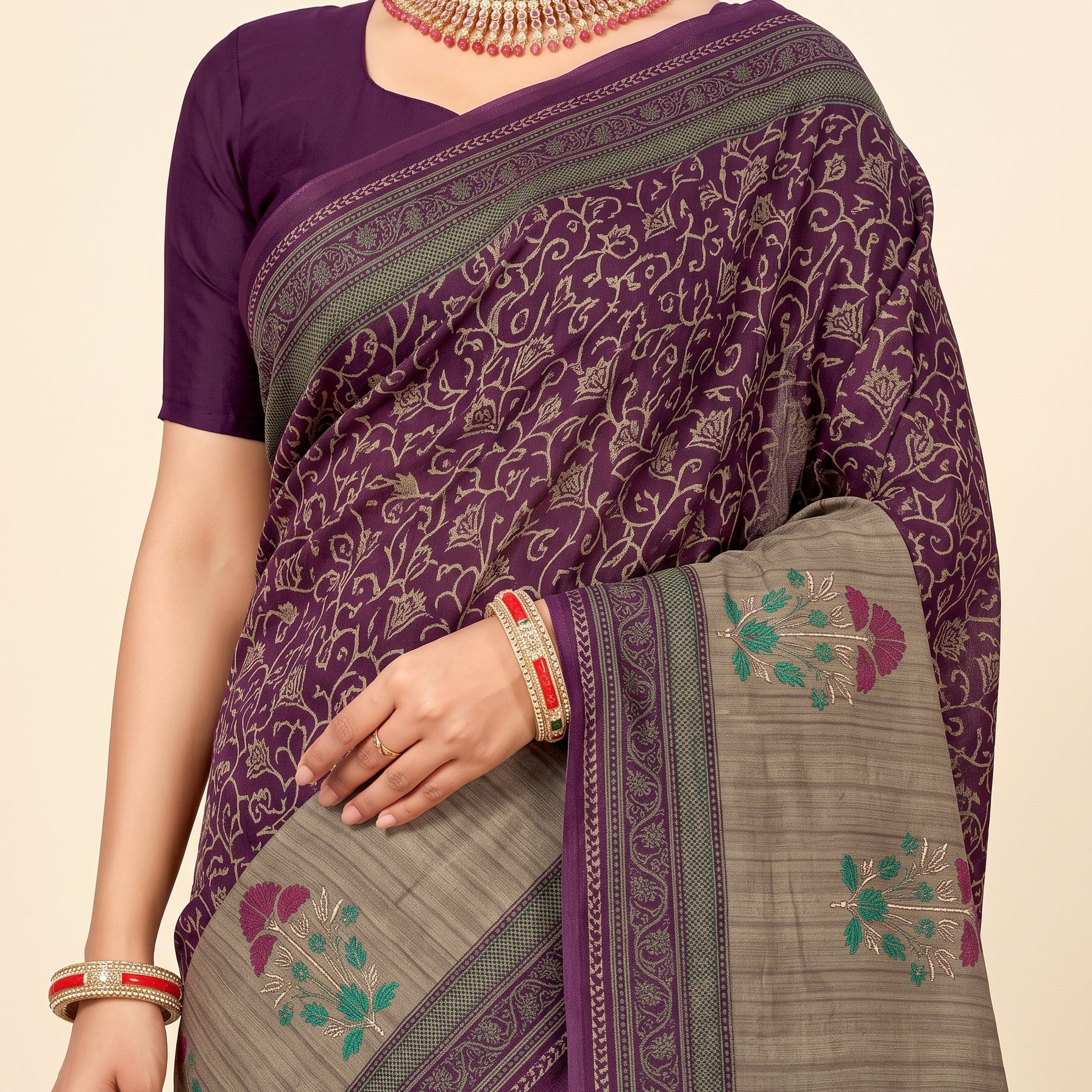 Shared pallu close-up [sku:D.NO.36085]
