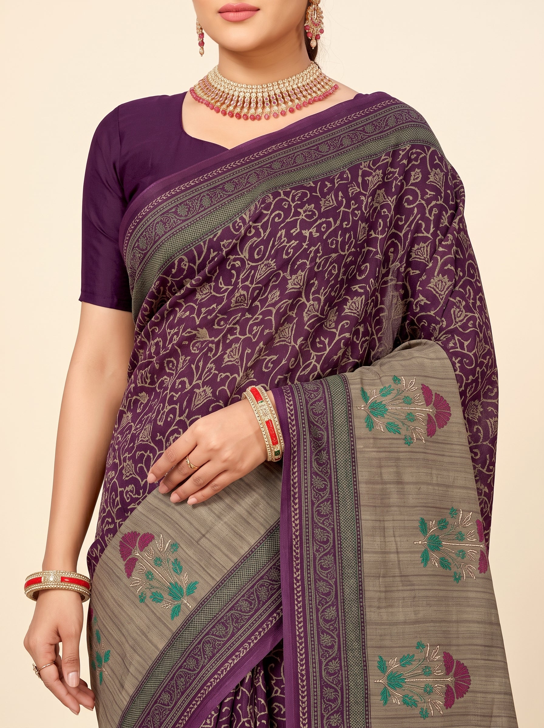 Shared pallu close-up [sku:D.NO.36085]