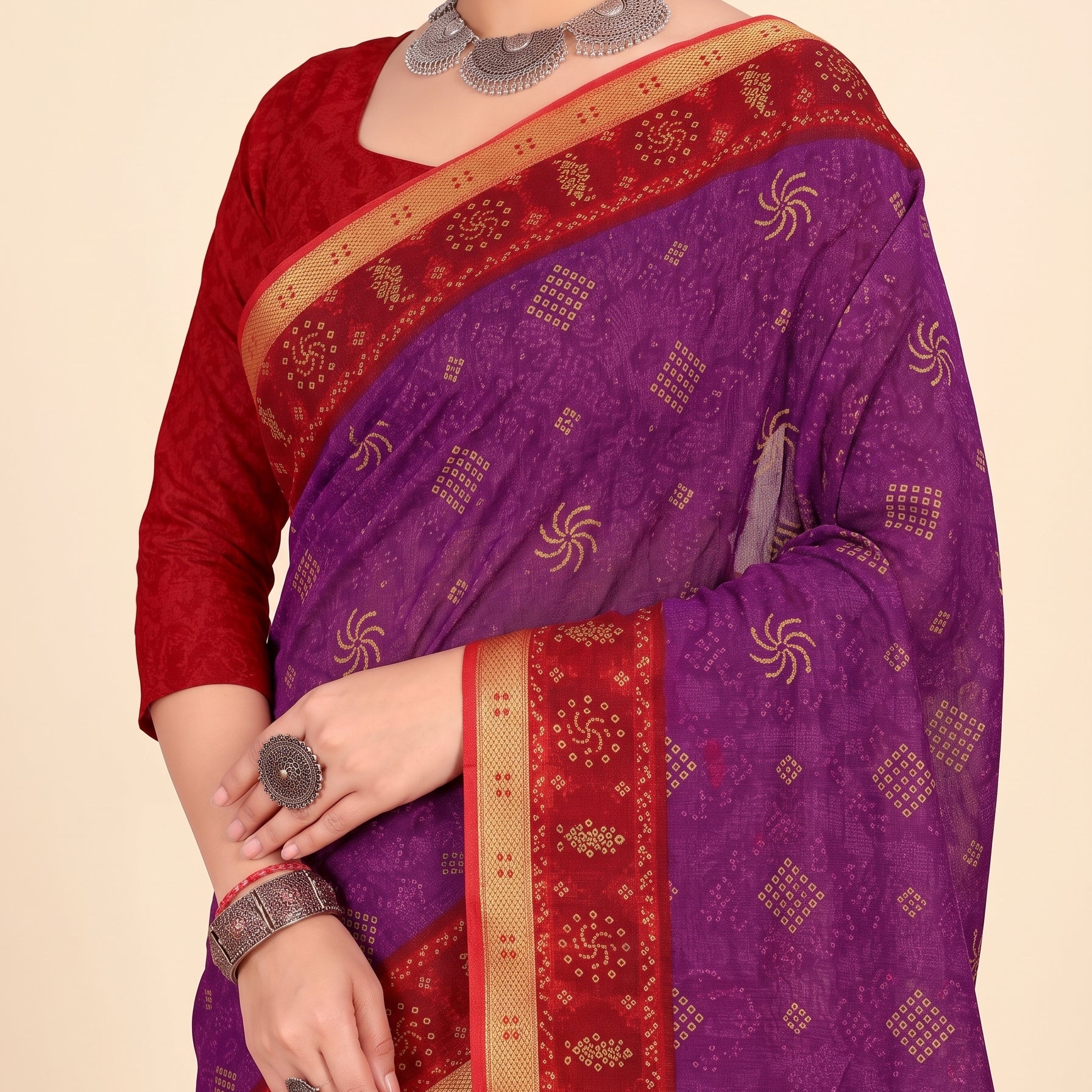 Shared pallu close-up [sku:KN-65593]