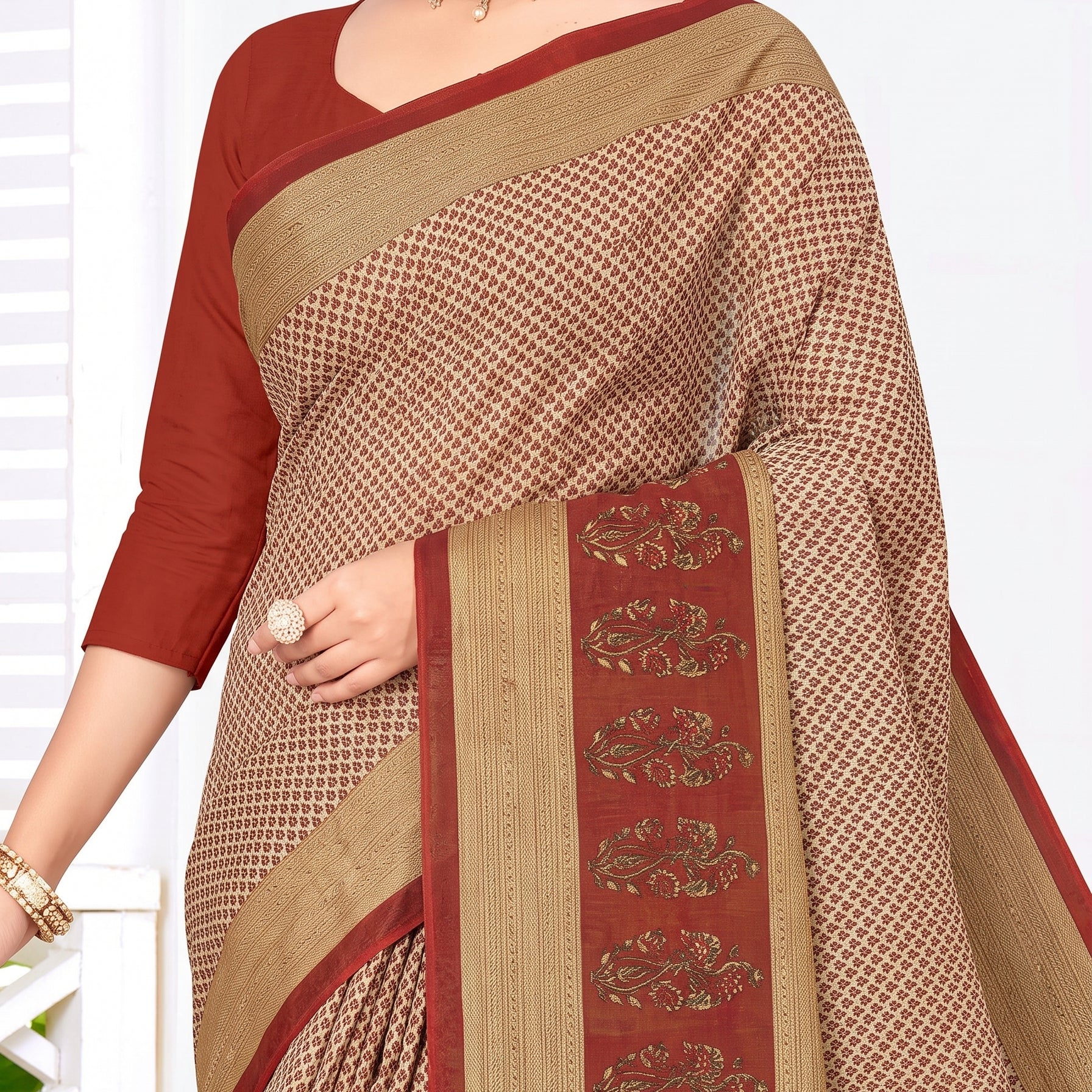 Shared pallu close-up [sku:KN-68764]