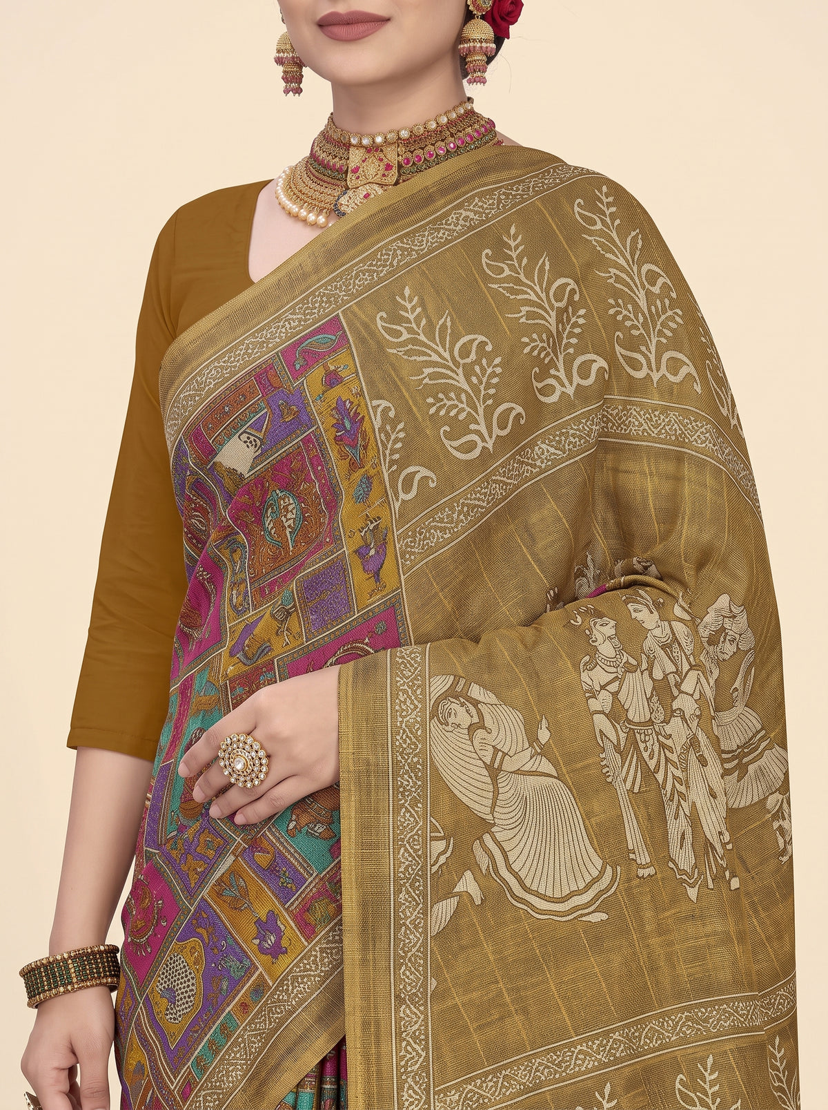 Shared pallu close-up [sku:BV-25606]