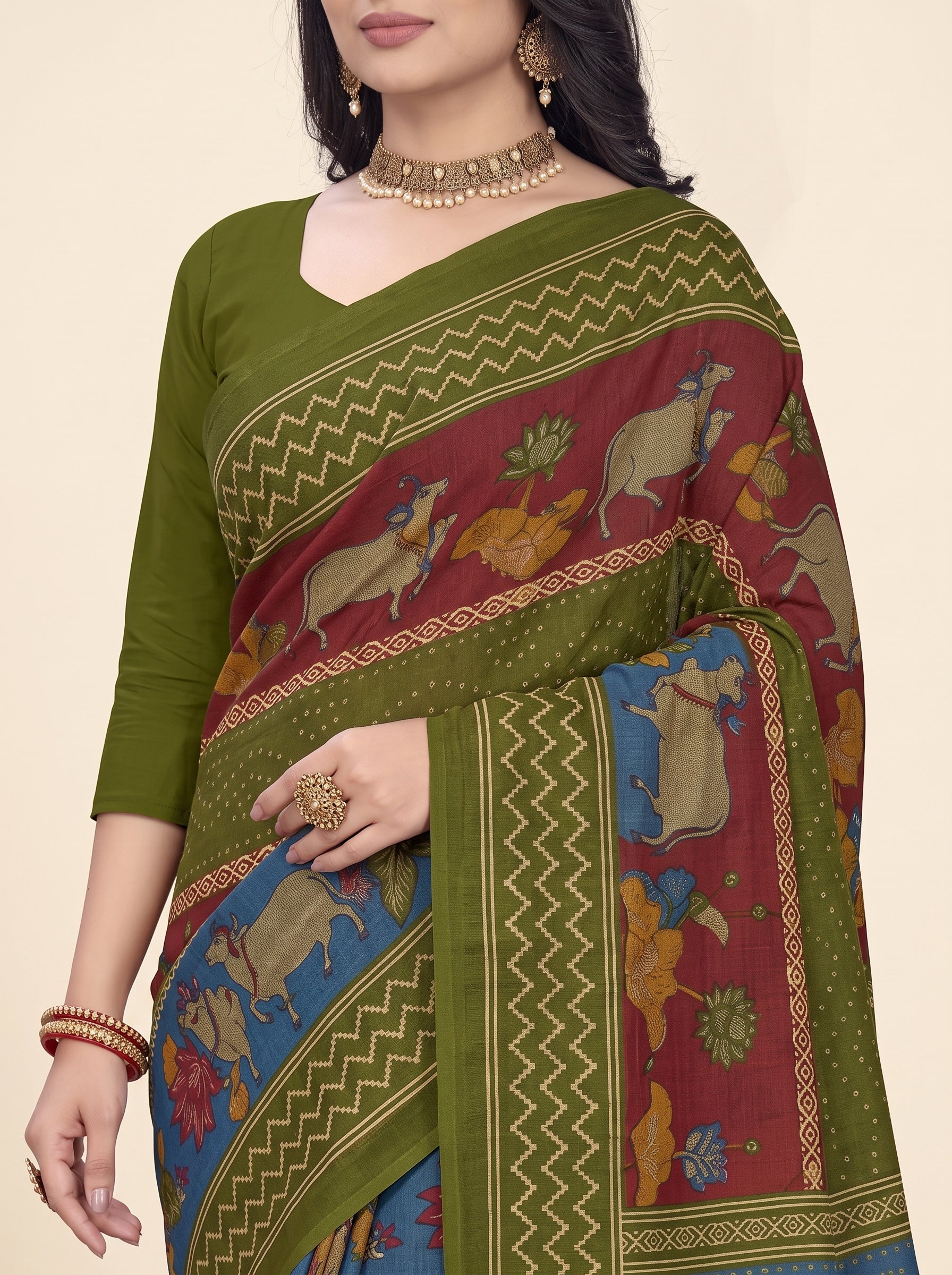 Shared pallu close-up [sku:BV-24749]