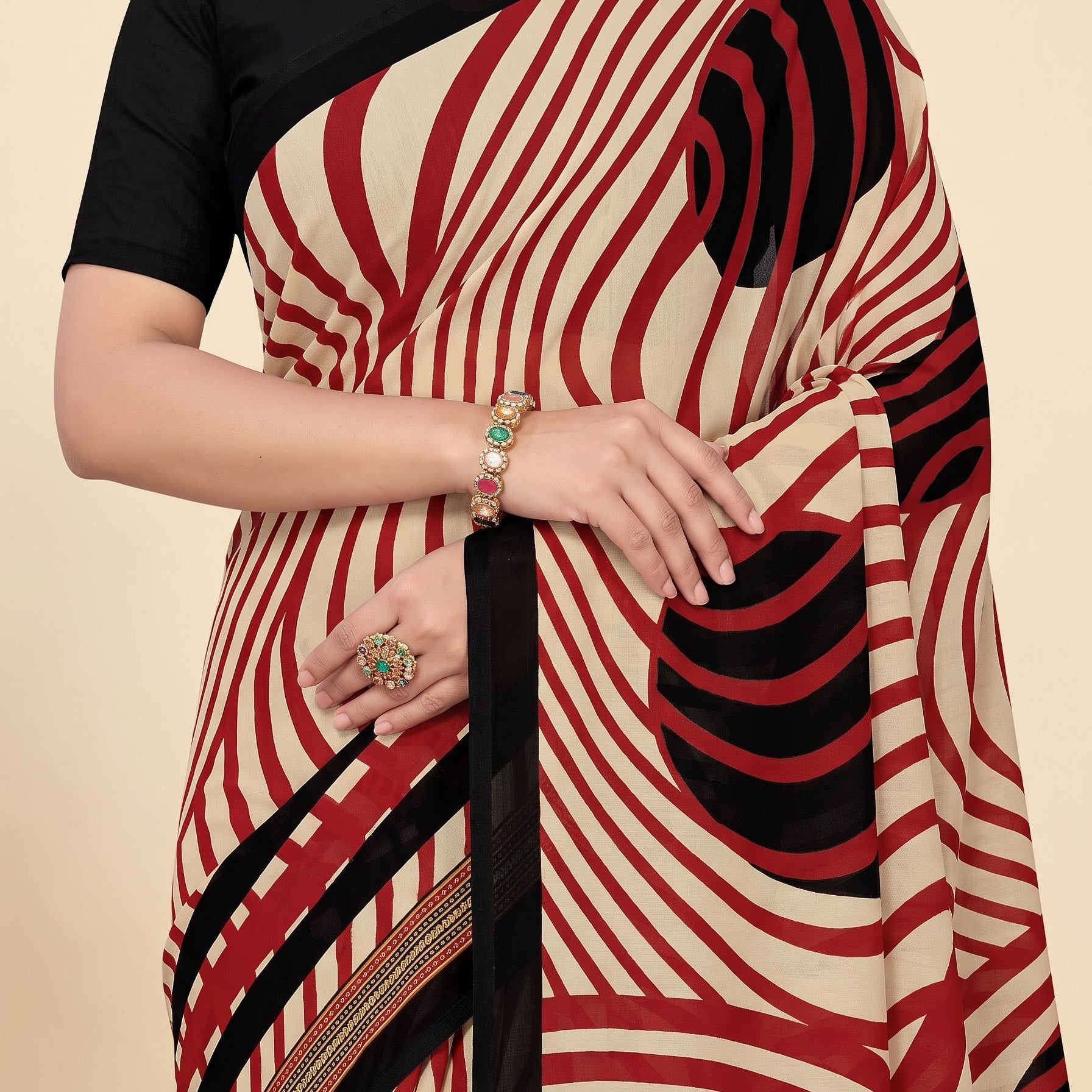 Shared pallu close-up [sku:BV-23734]