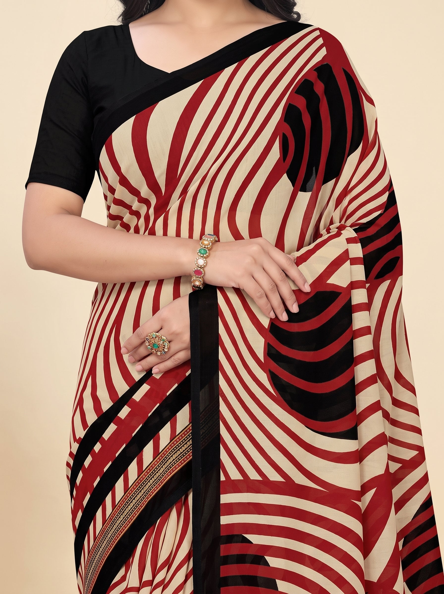 Shared pallu close-up [sku:BV-23734]