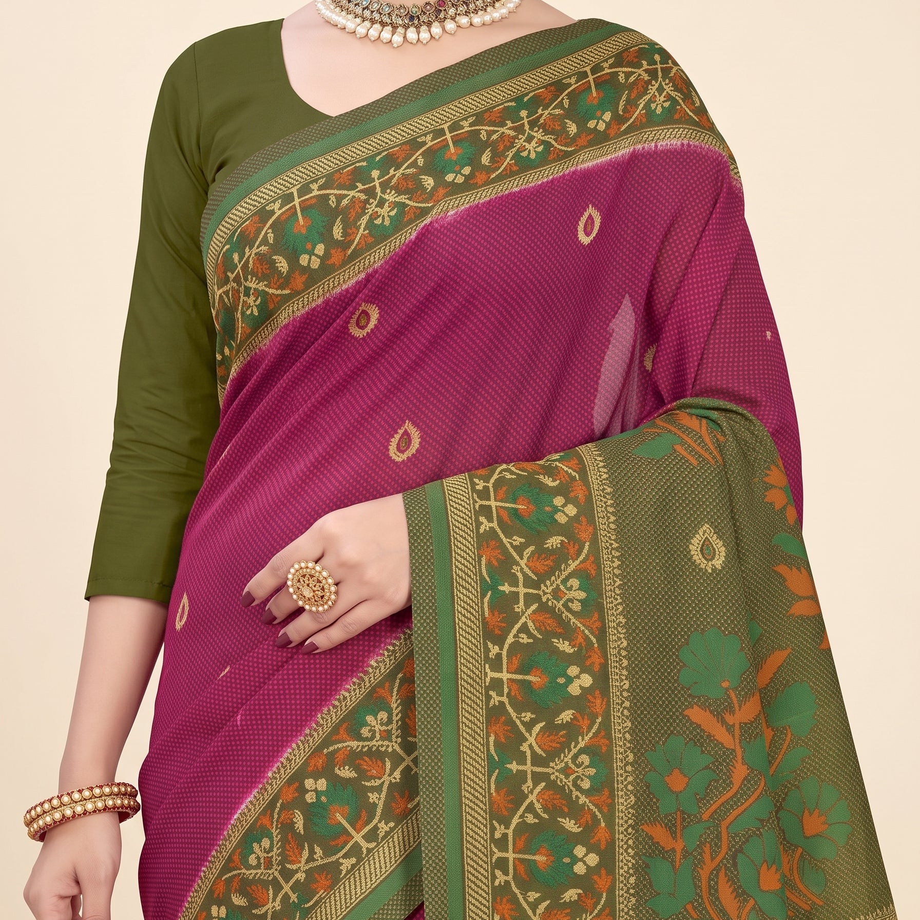 Shared pallu close-up [sku:BV-24666]