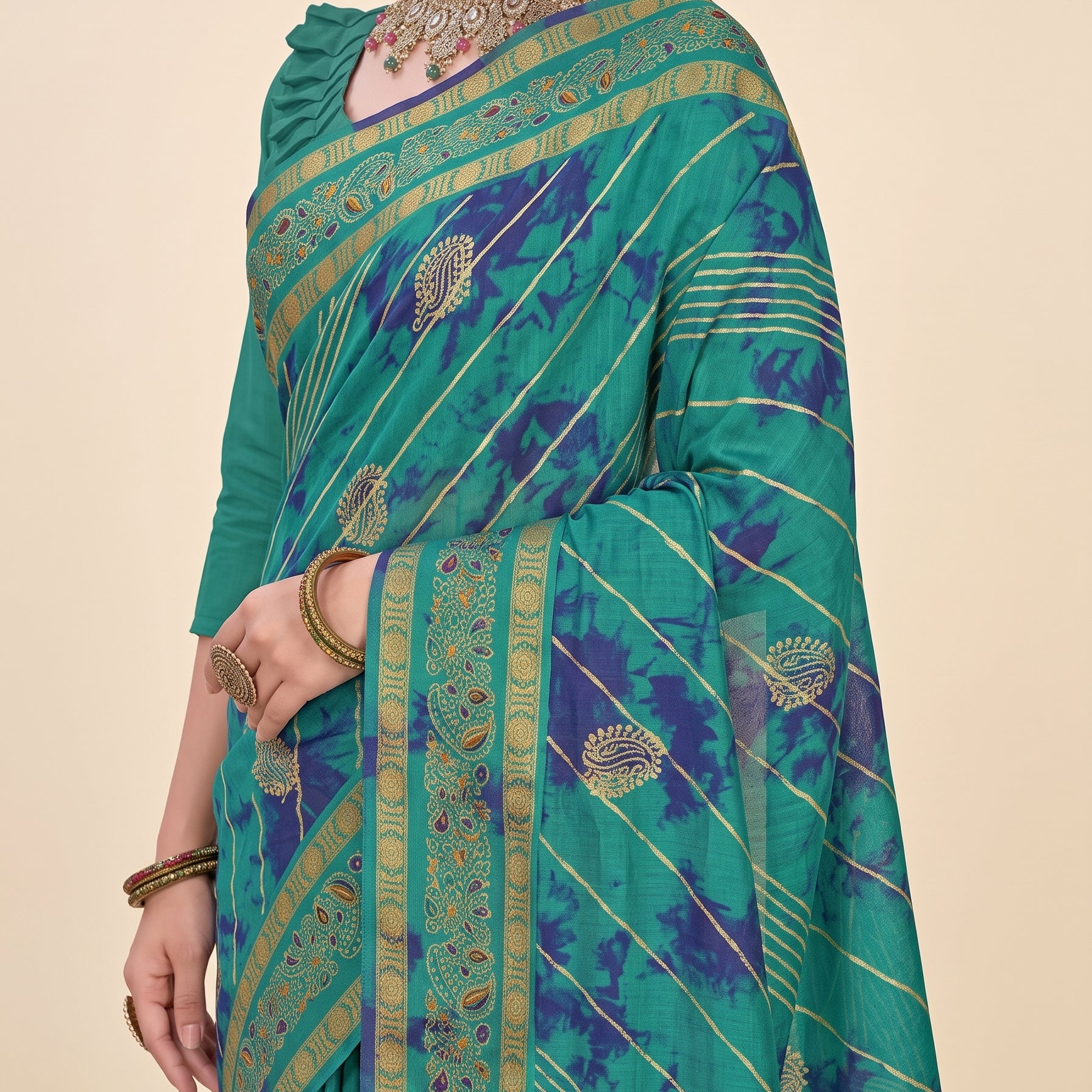 Shared pallu close-up [sku:BV-24831]