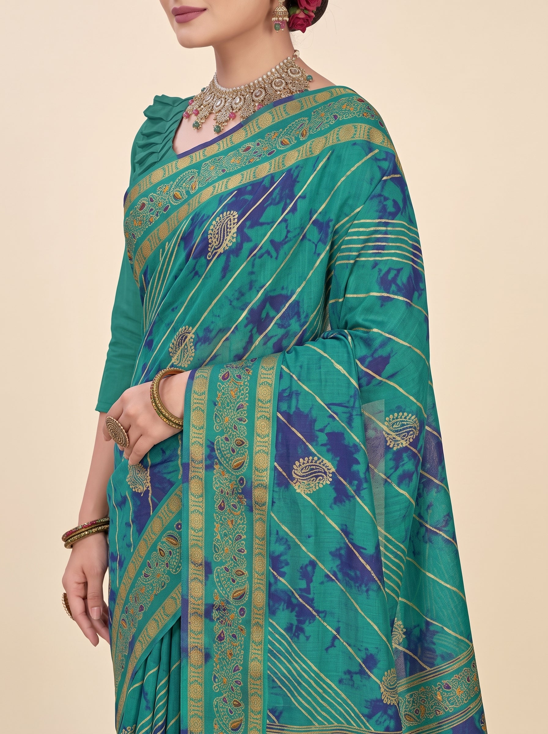 Shared pallu close-up [sku:BV-24831]