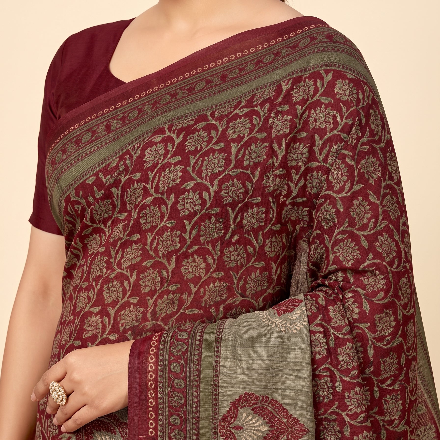Shared pallu close-up [sku:D.NO.36070]