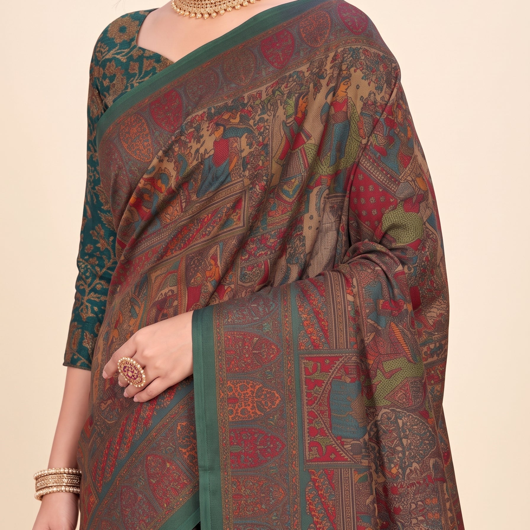 Shared pallu close-up [sku:JA-13766]