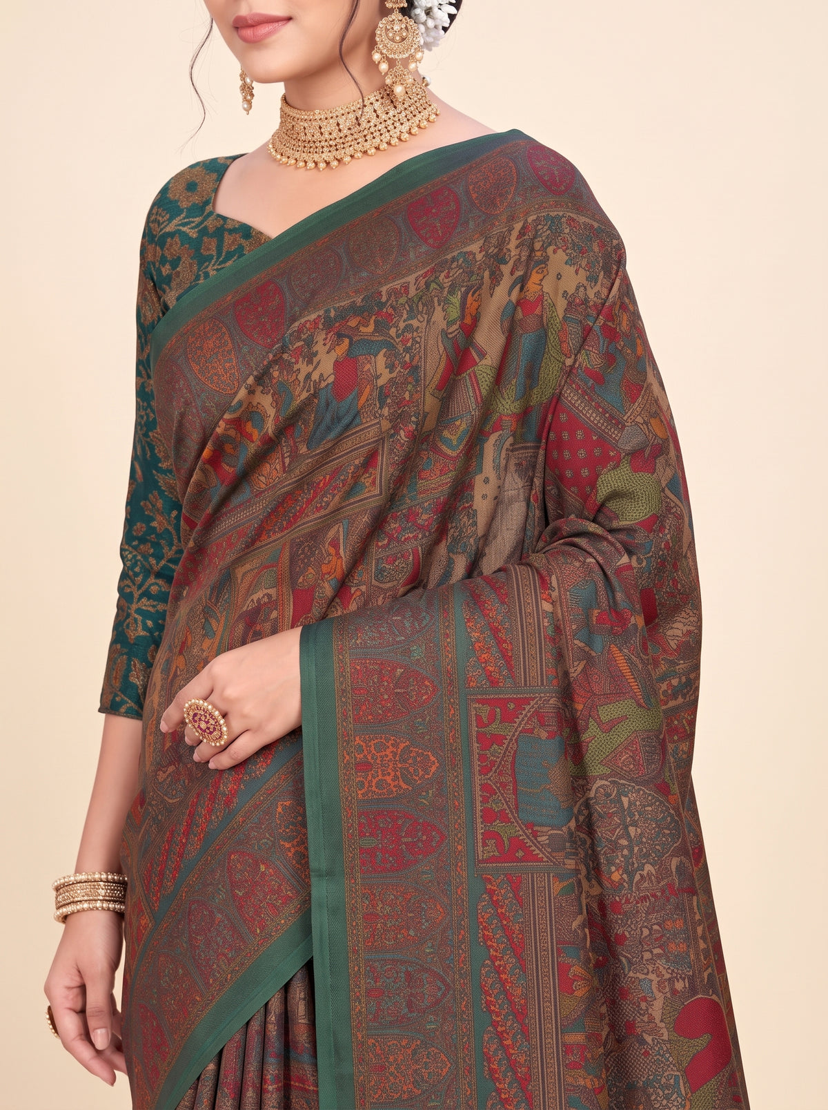 Shared pallu close-up [sku:JA-13766]