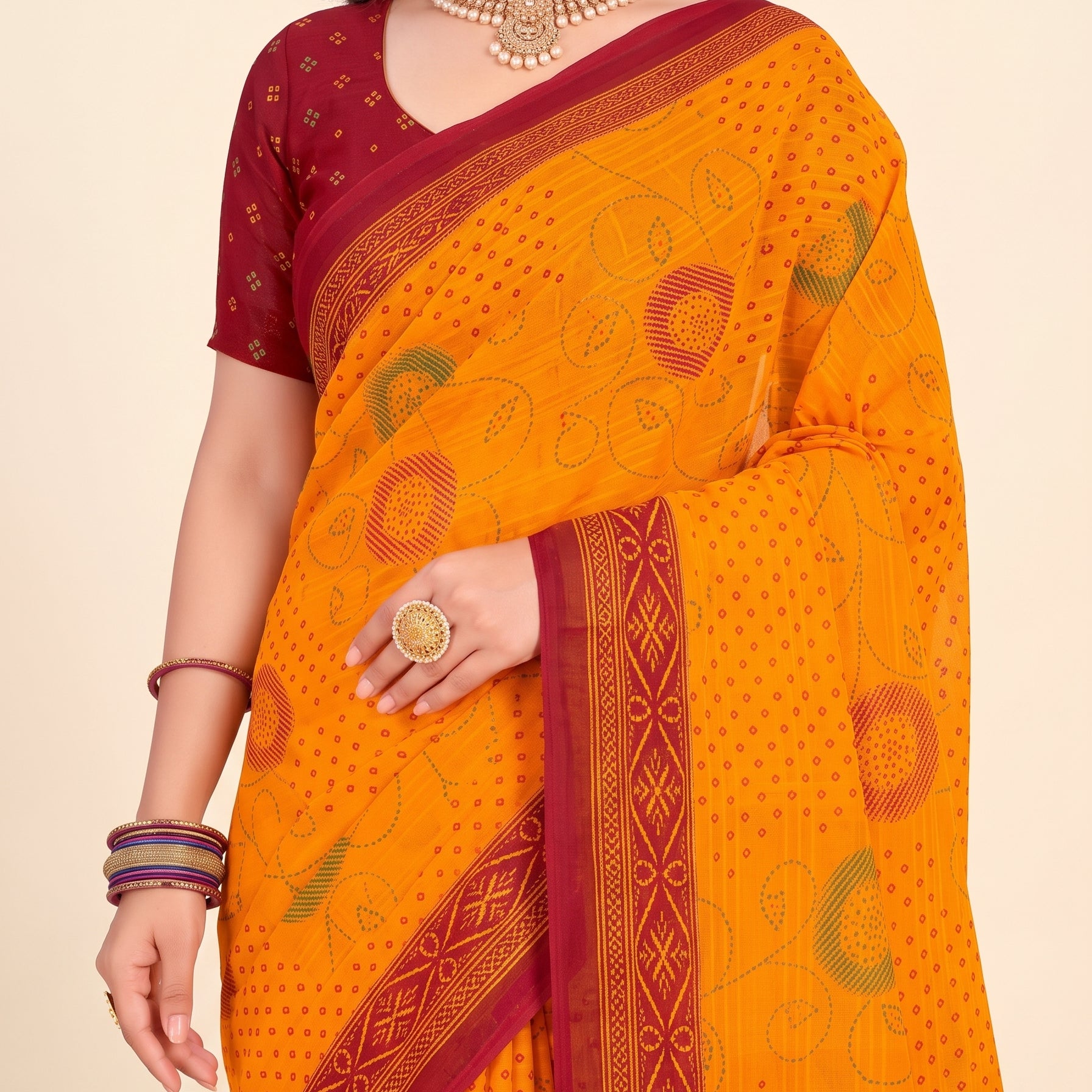 Shared pallu close-up [sku:KN-69642]