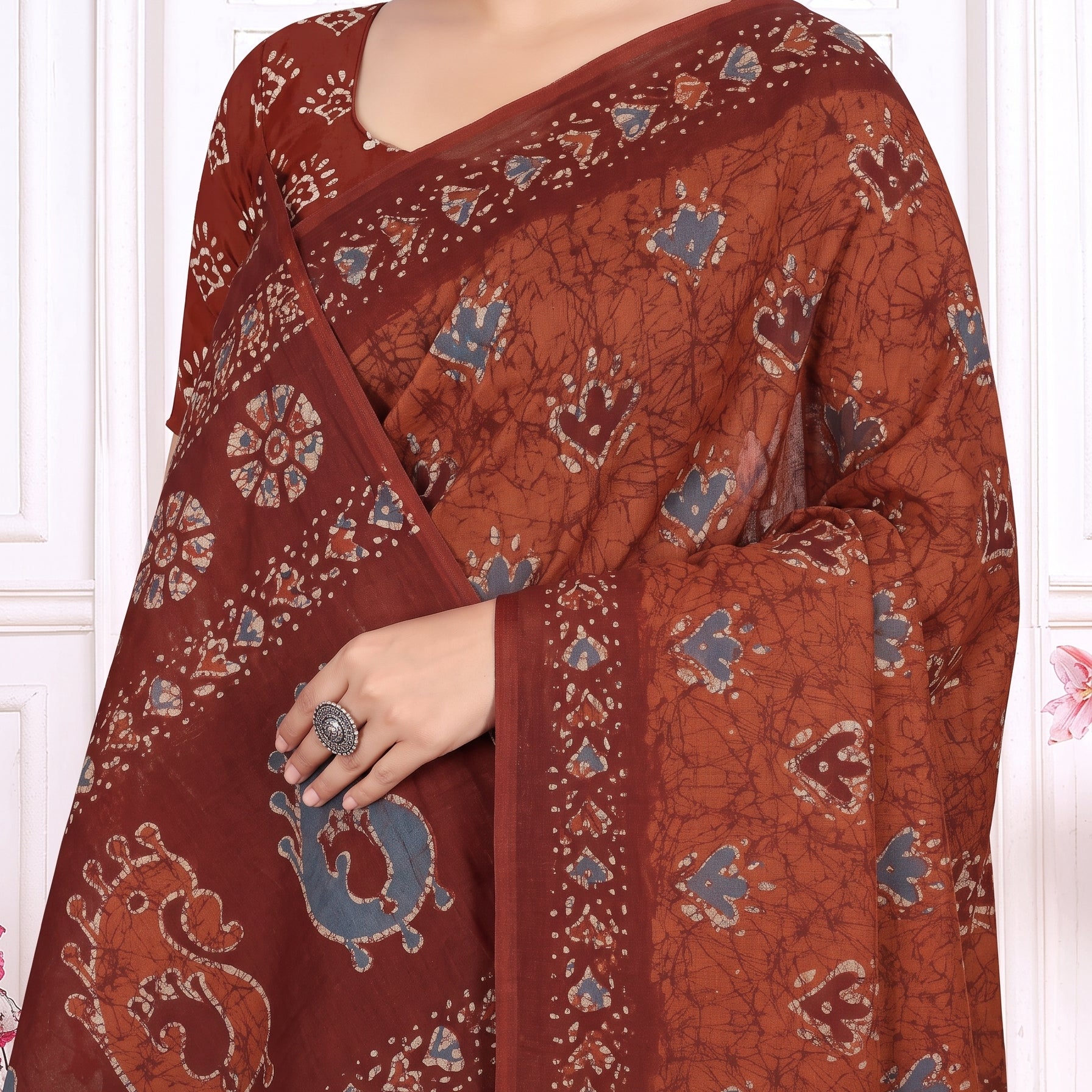 Shared pallu close-up [sku:KN-67526]