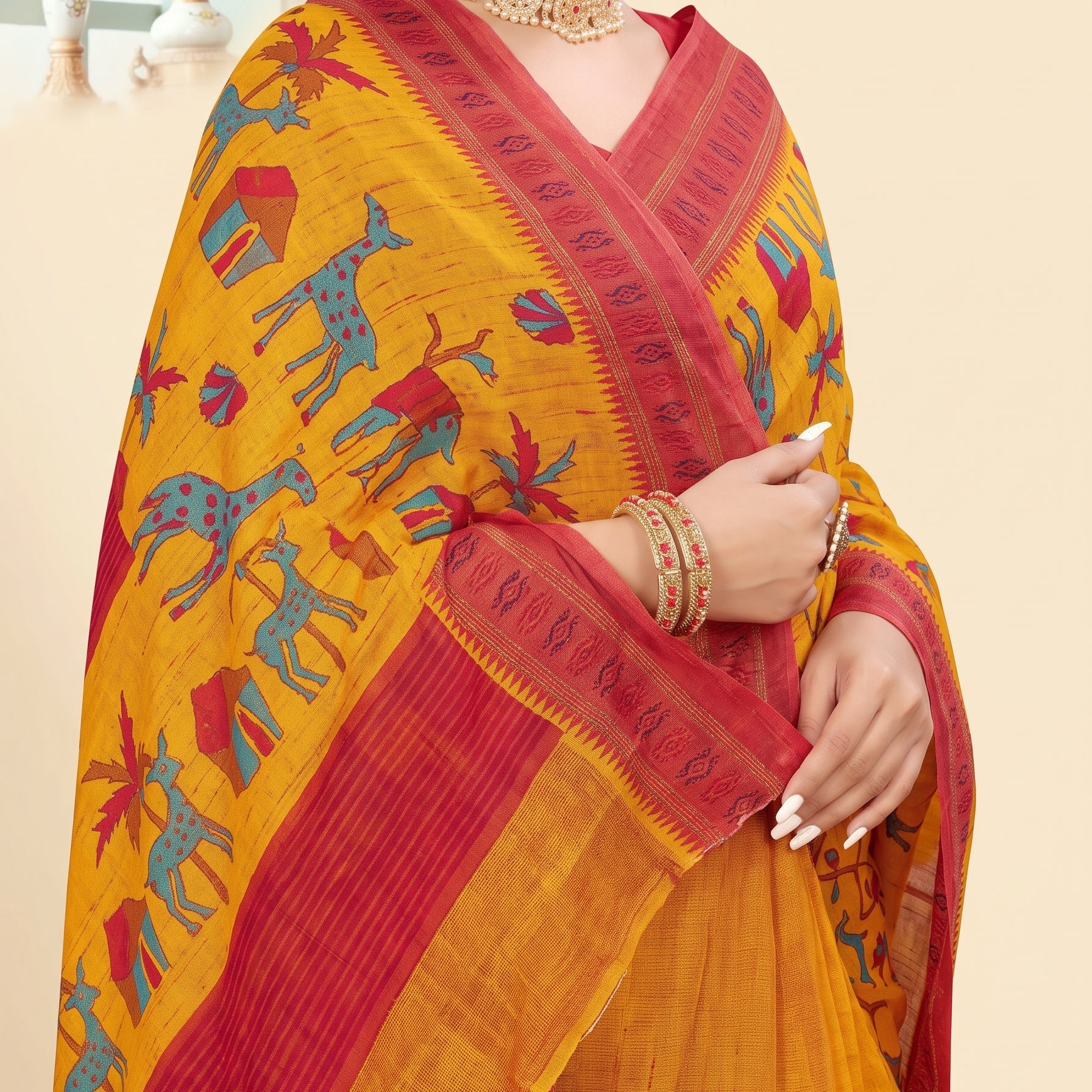 Shared pallu close-up [sku:KN-46867]