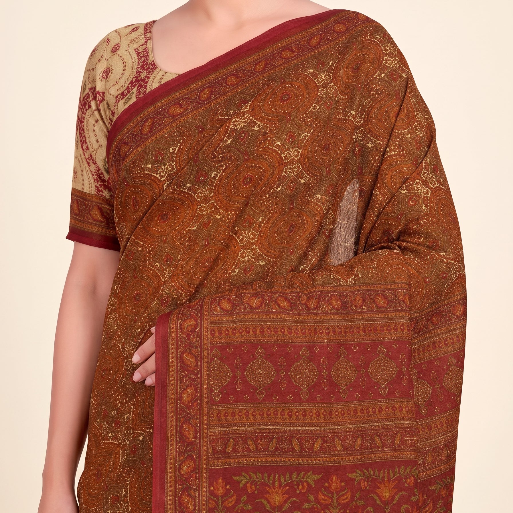 Shared pallu close-up [sku:KN-69256]