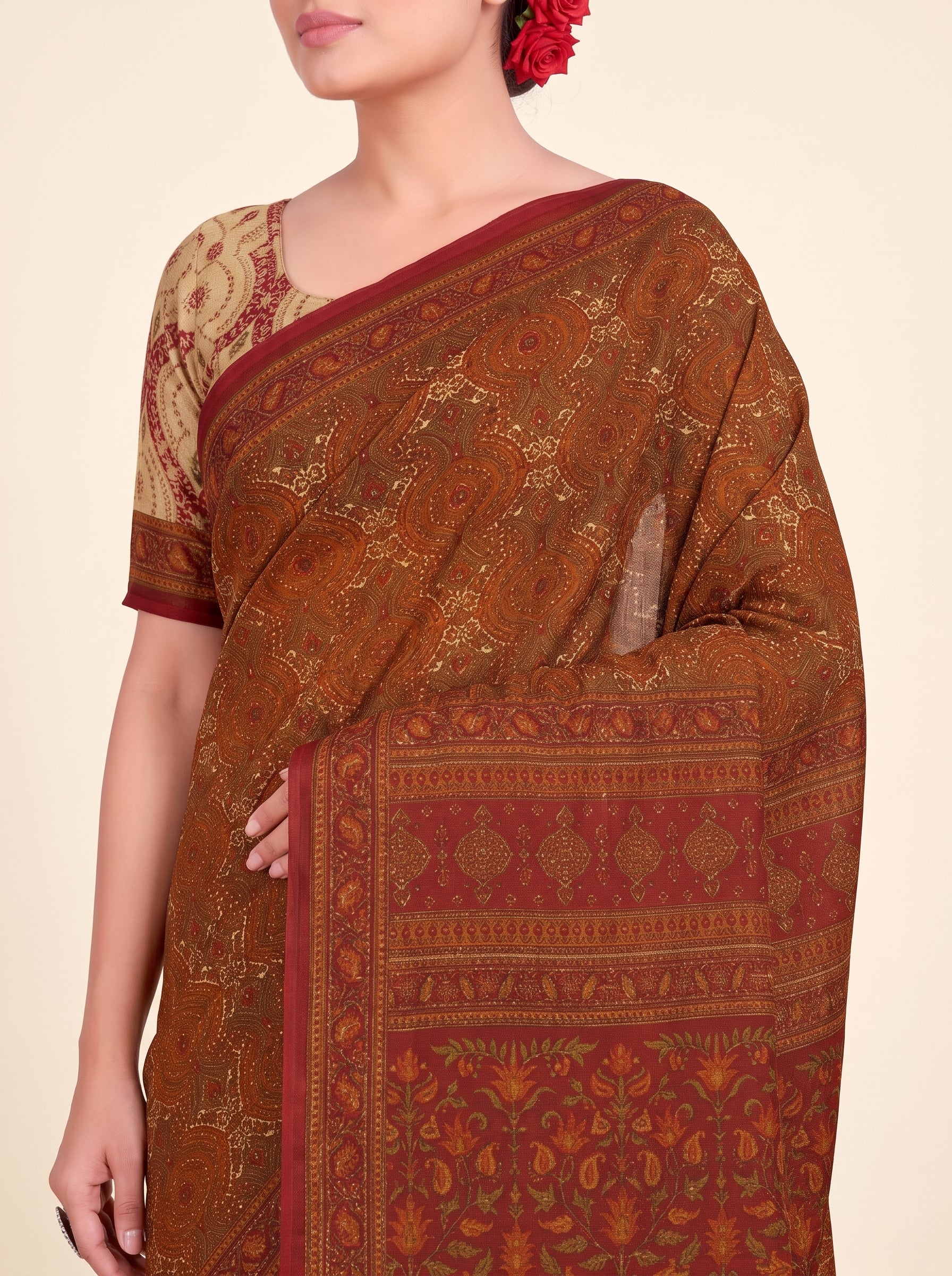 Shared pallu close-up [sku:KN-69256]