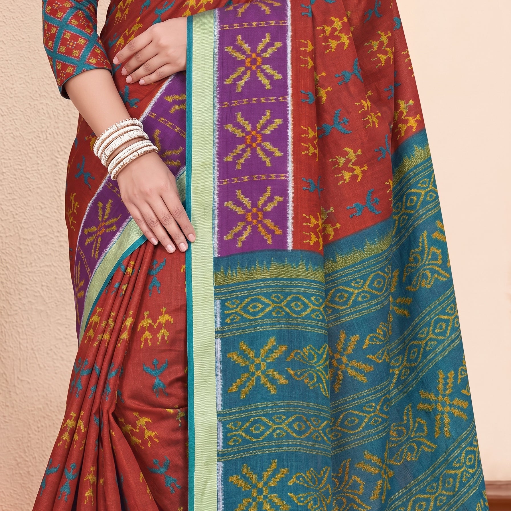 Shared pallu close-up [sku:JA-14411]
