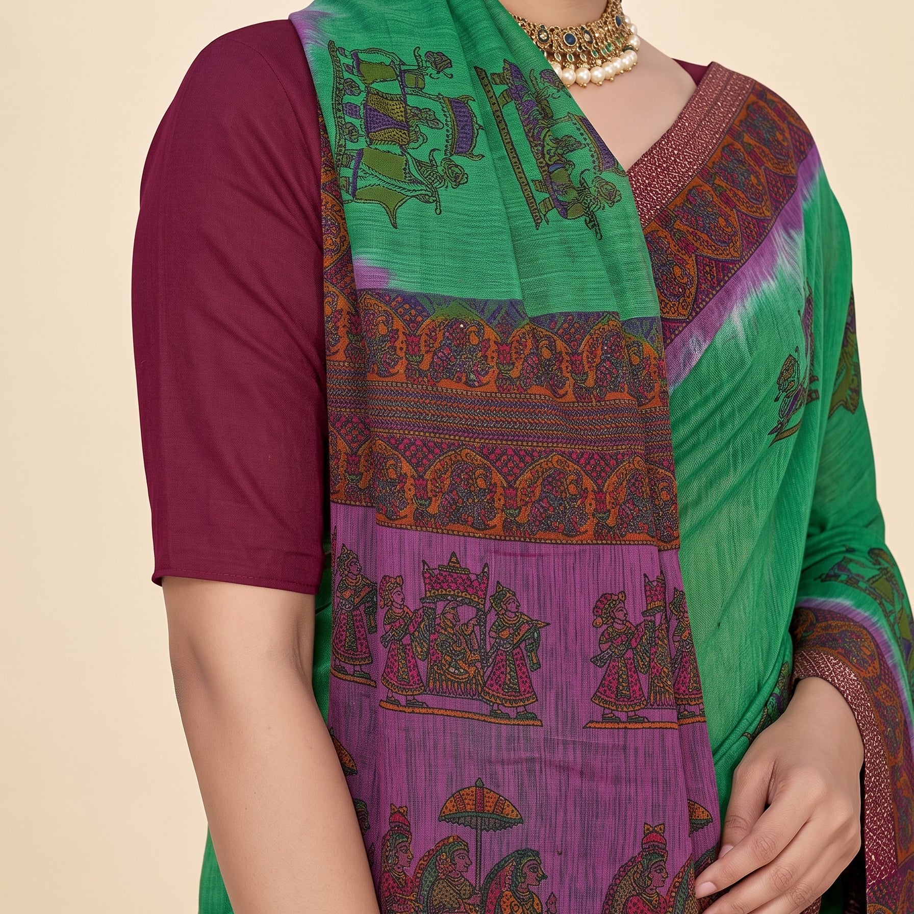 Shared pallu close-up [sku:BV-24276]