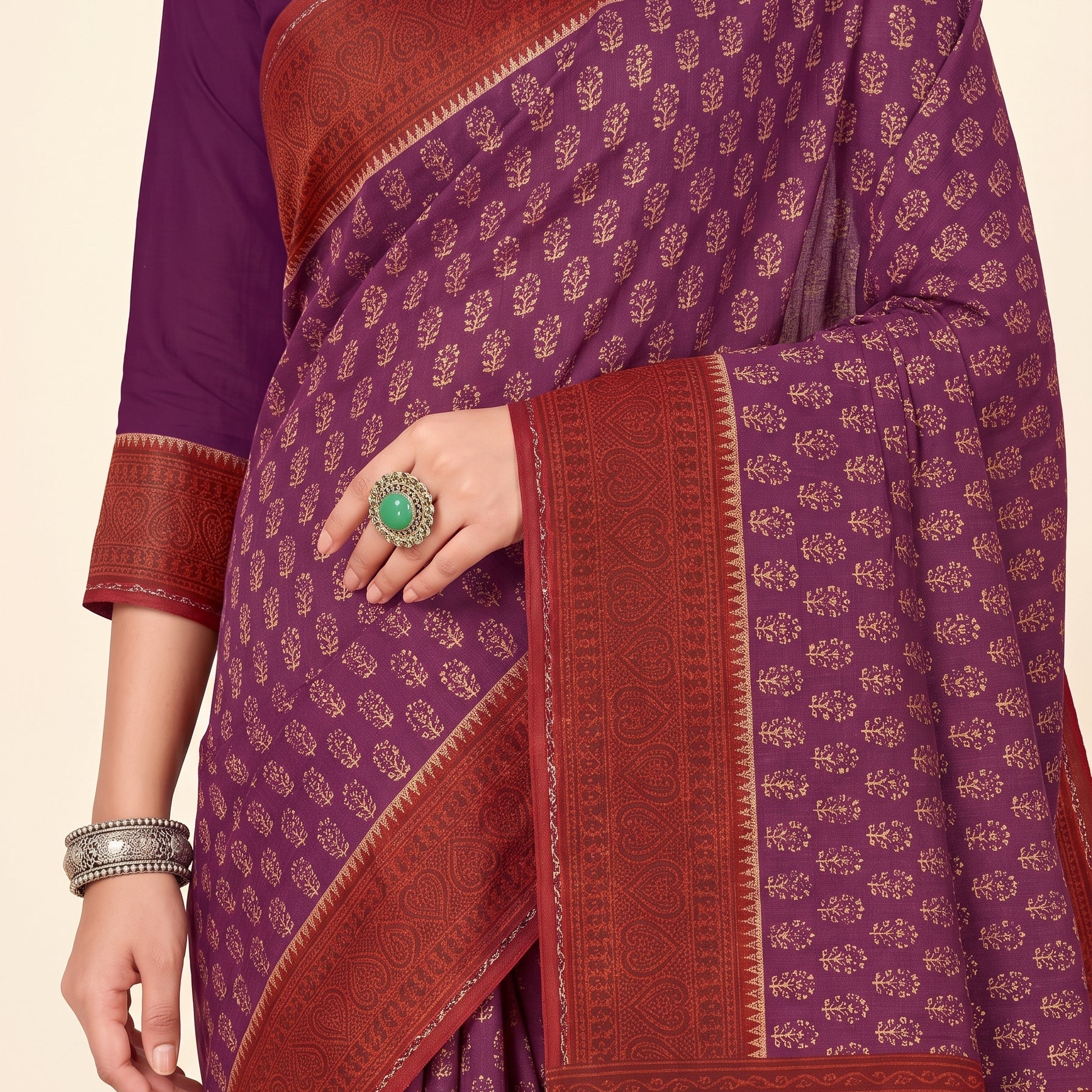 Shared pallu close-up [sku:KN-66805]