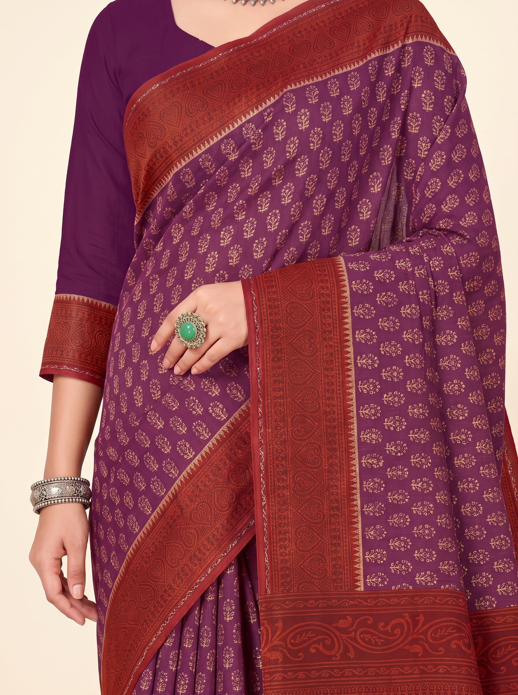 Shared pallu close-up [sku:KN-66805]