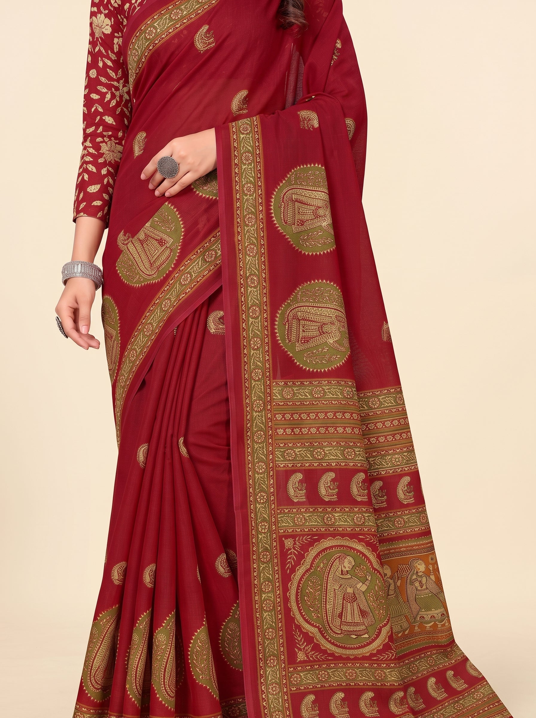 Shared pallu close-up [sku:KN-62892]