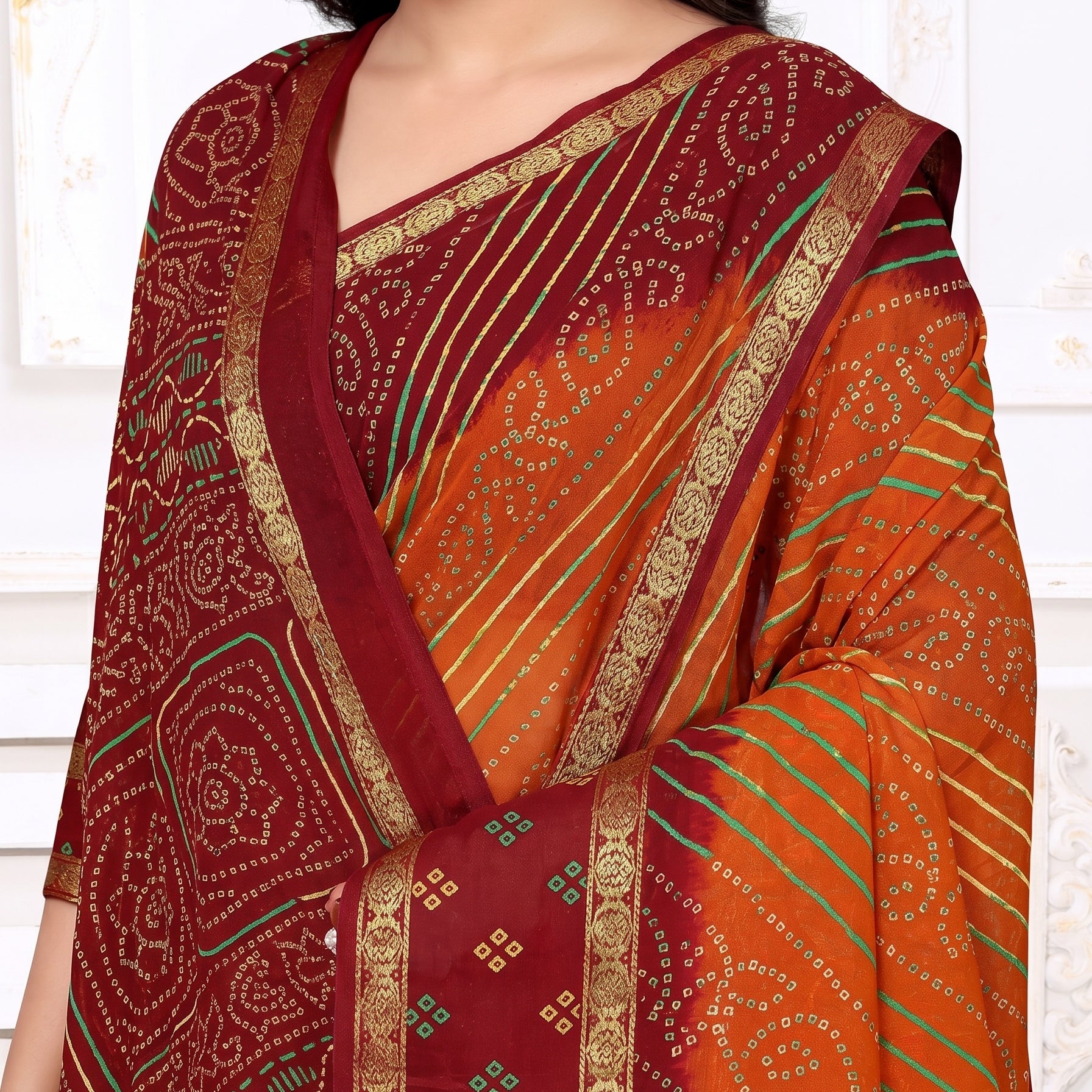 Shared pallu close-up