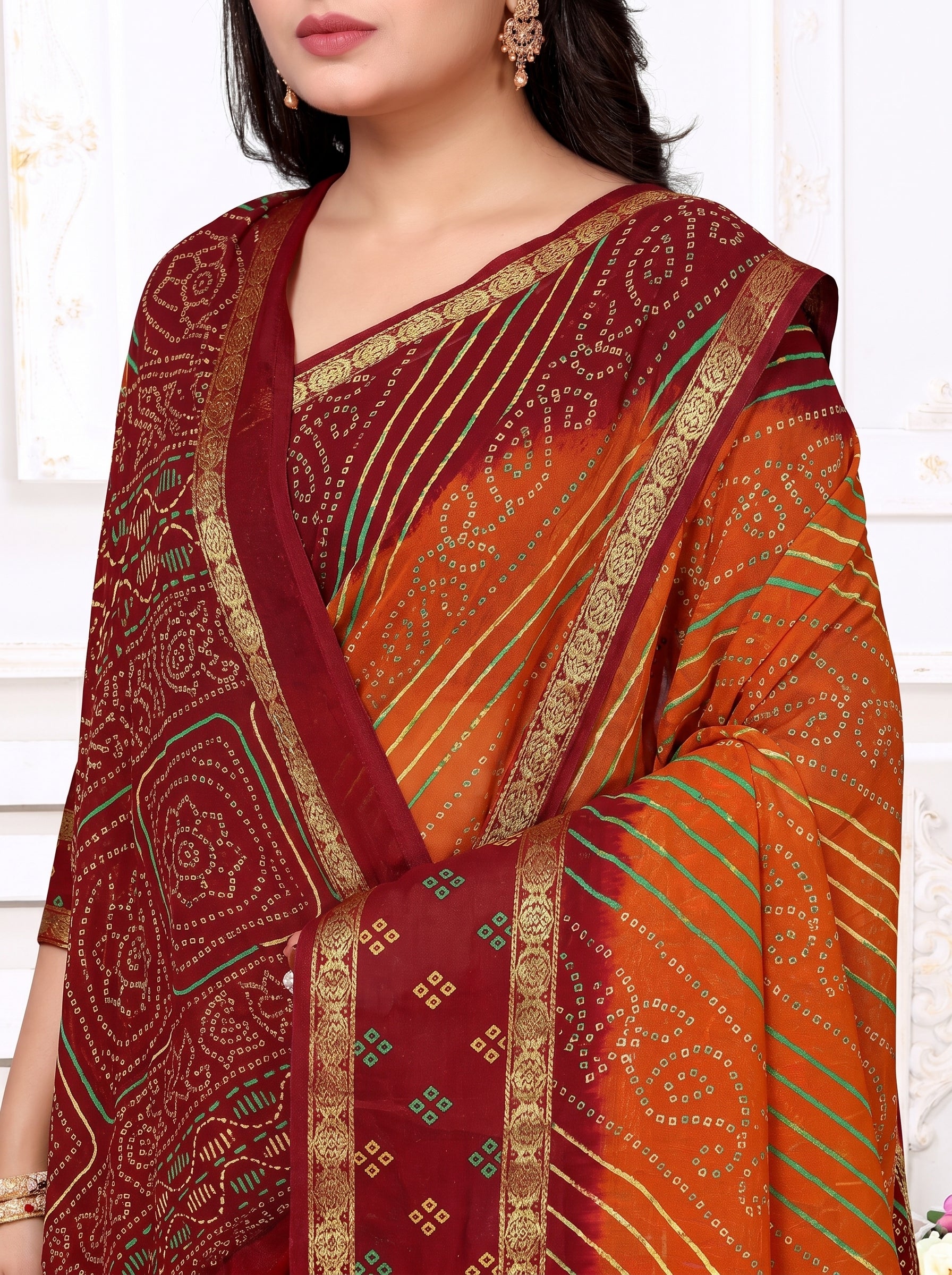Shared pallu close-up