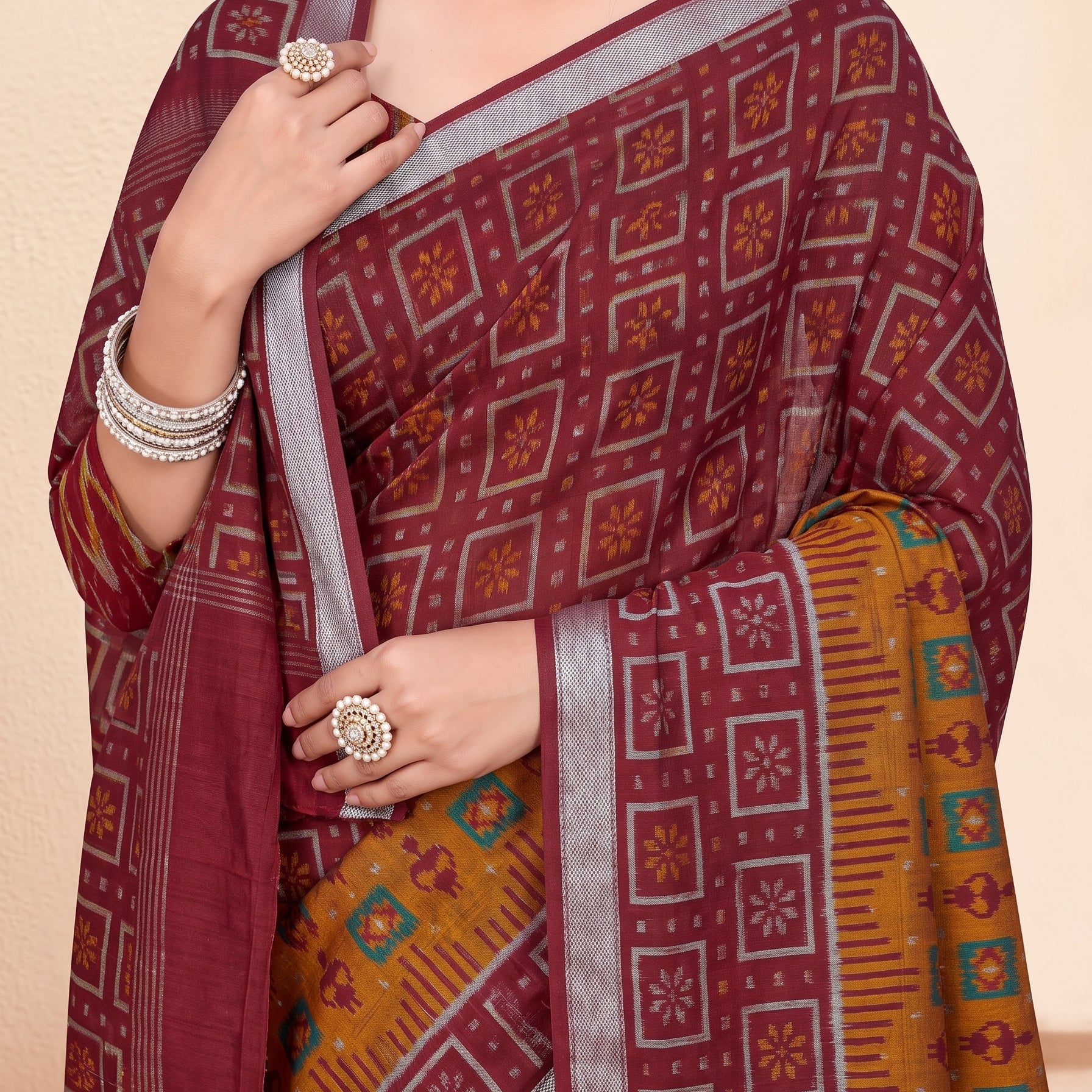 Shared pallu close-up [sku:JA-14407]