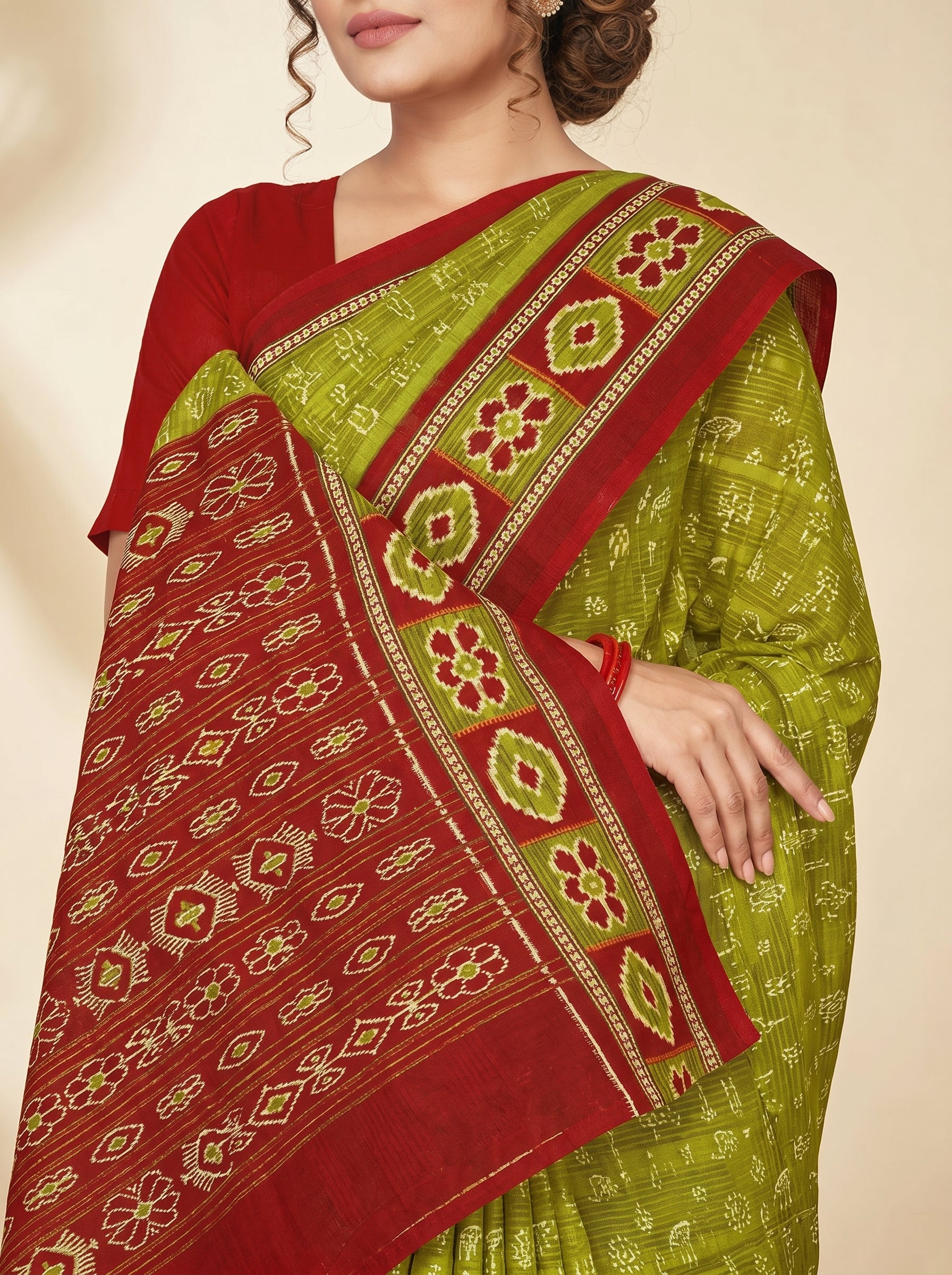 Shared pallu close-up