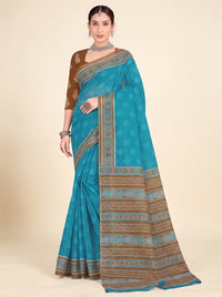 Turquoise Blue & Brown