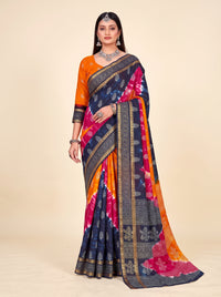 Tie-Dye with Leaf Motifs