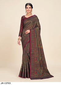 Dark Brown & Magenta