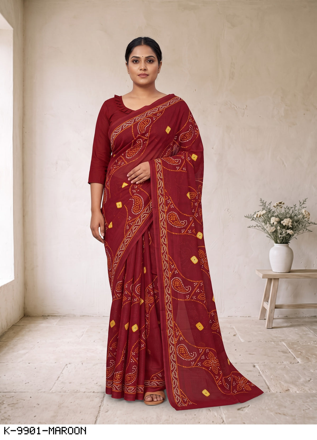 Shopify front studio [sku:K-9901-MAROON]