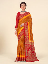 Mustard Yellow and Red