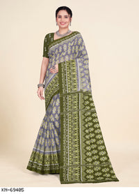 Ikat Floral Grid