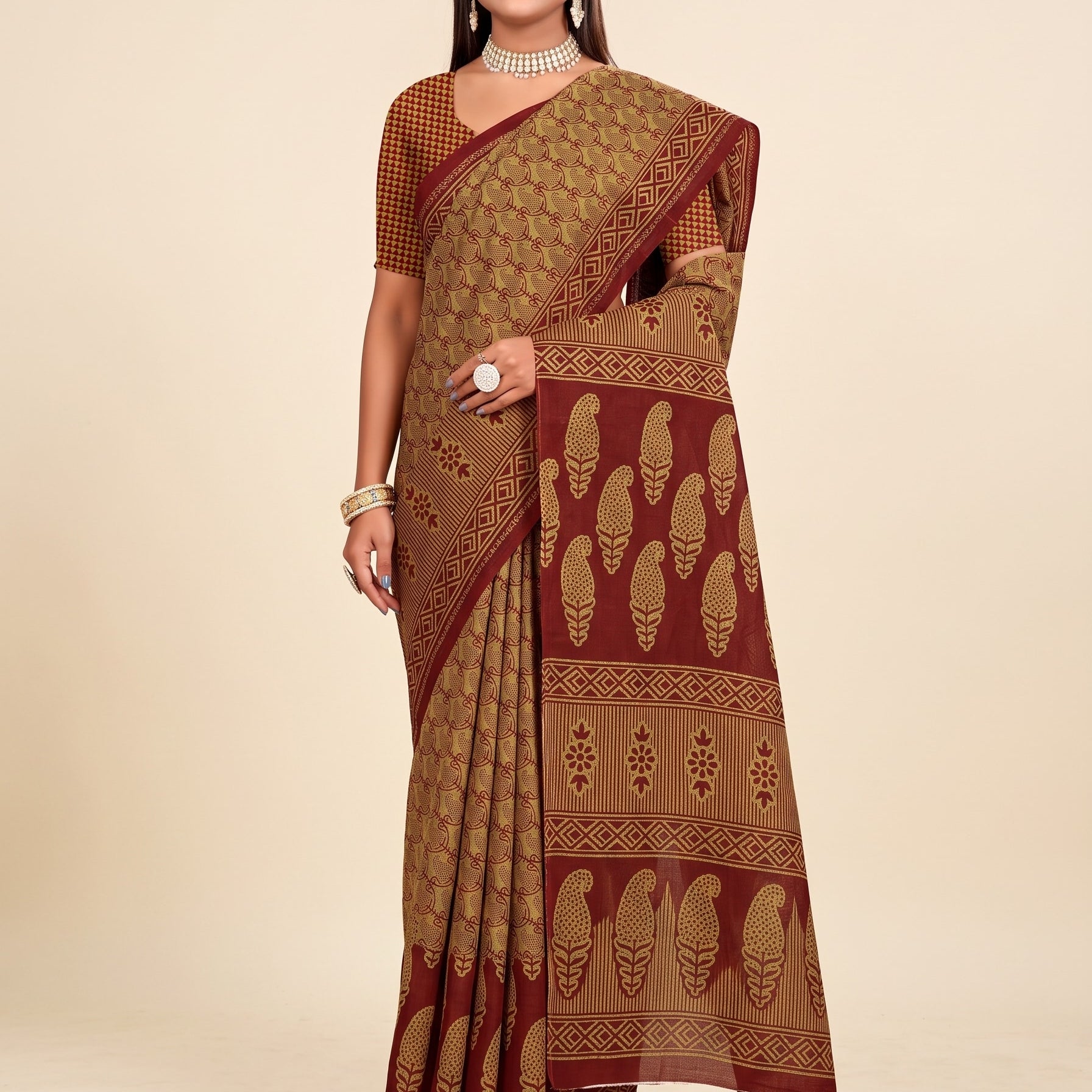 Shopify front studio [sku:K-10120-BROWN-MAROON]