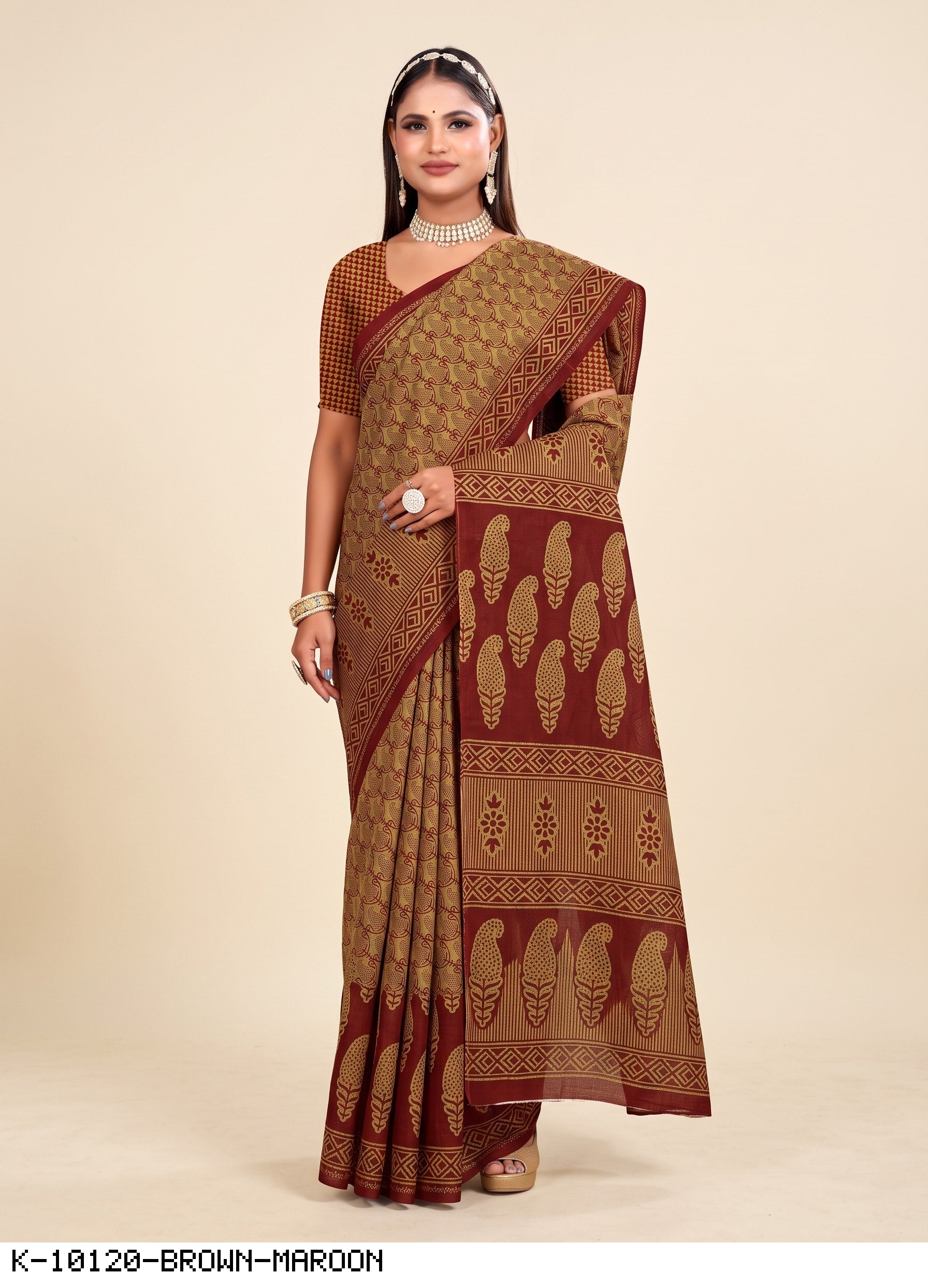 Shopify front studio [sku:K-10120-BROWN-MAROON]