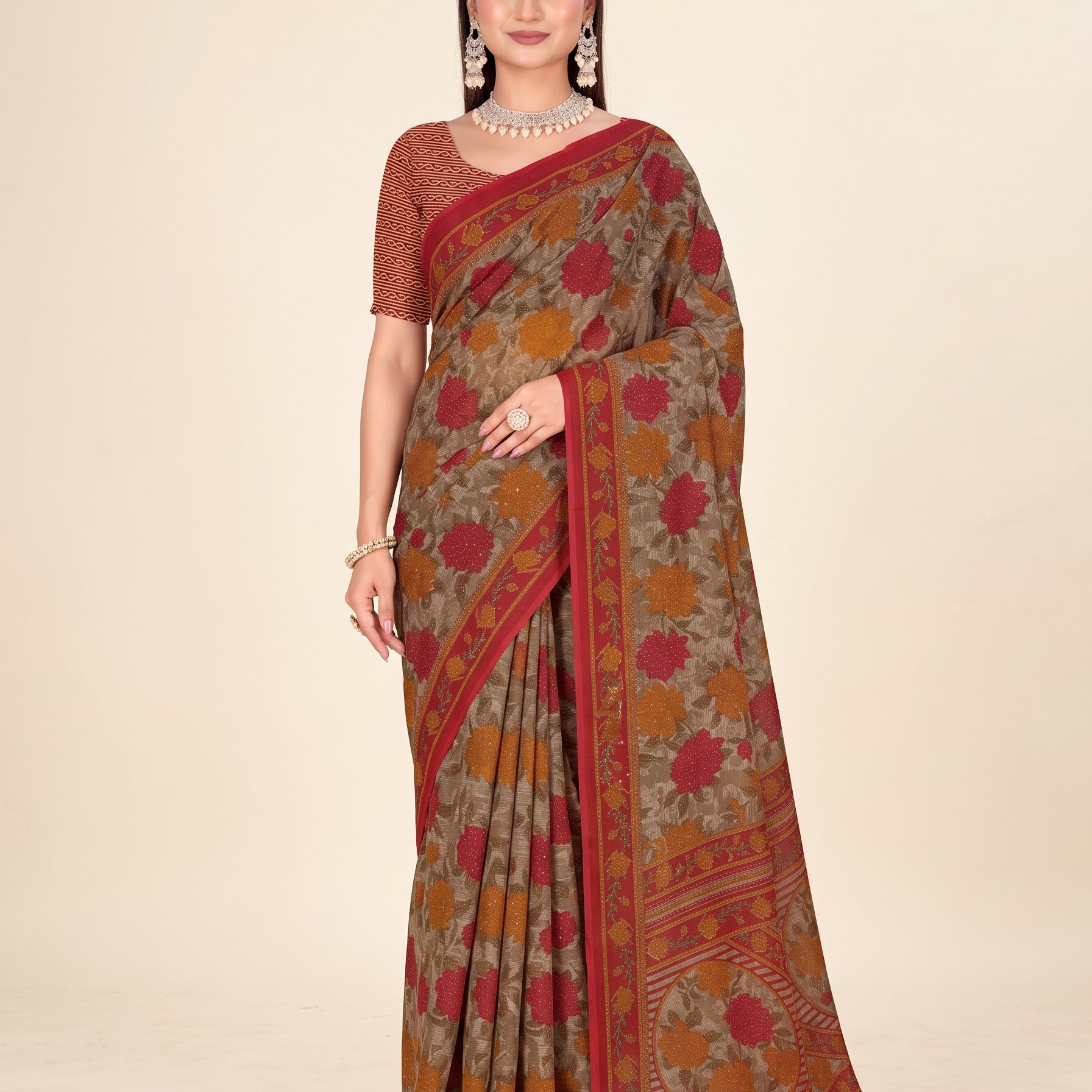 Shopify front studio [sku:K-1474-BROWN-AND-RED]