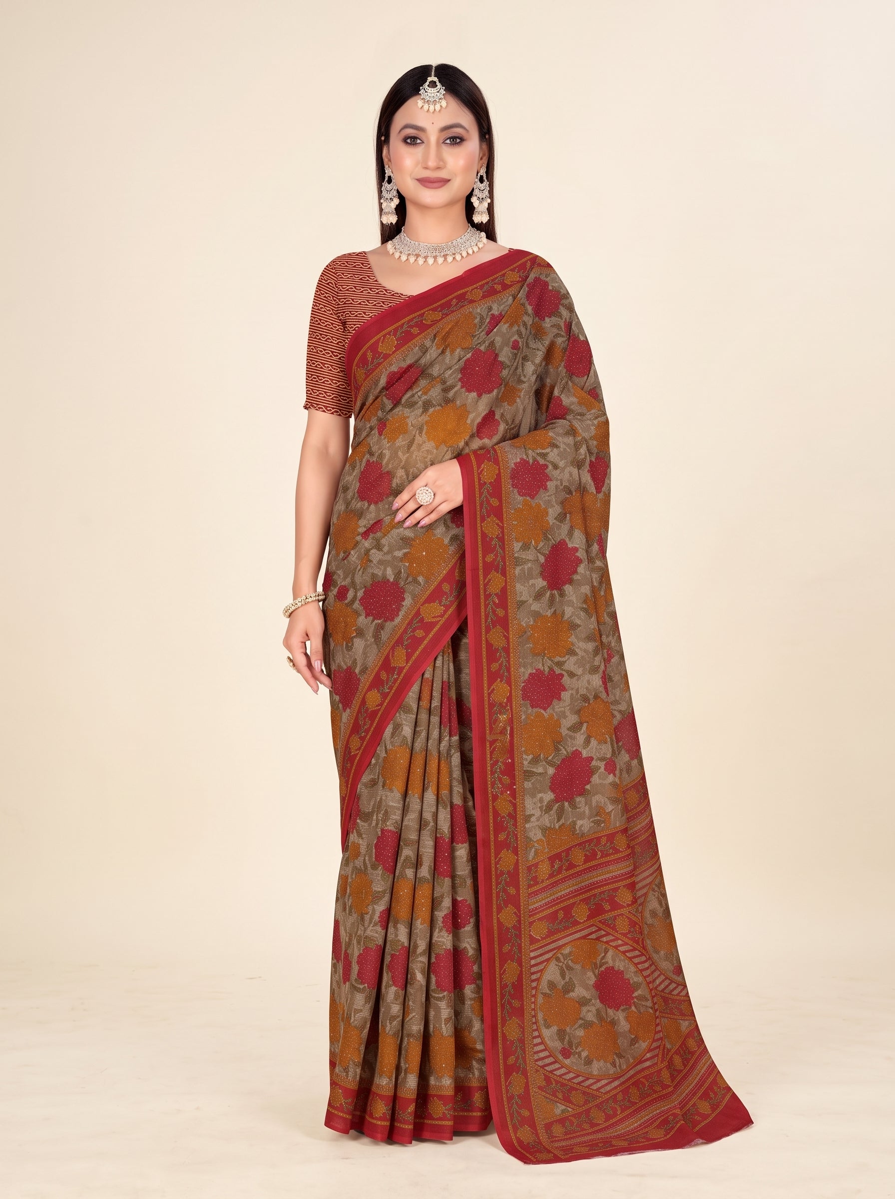 Shopify front studio [sku:K-1474-BROWN-AND-RED]