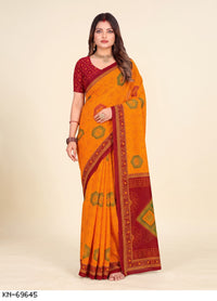 Hexagon Motif Block Pallu